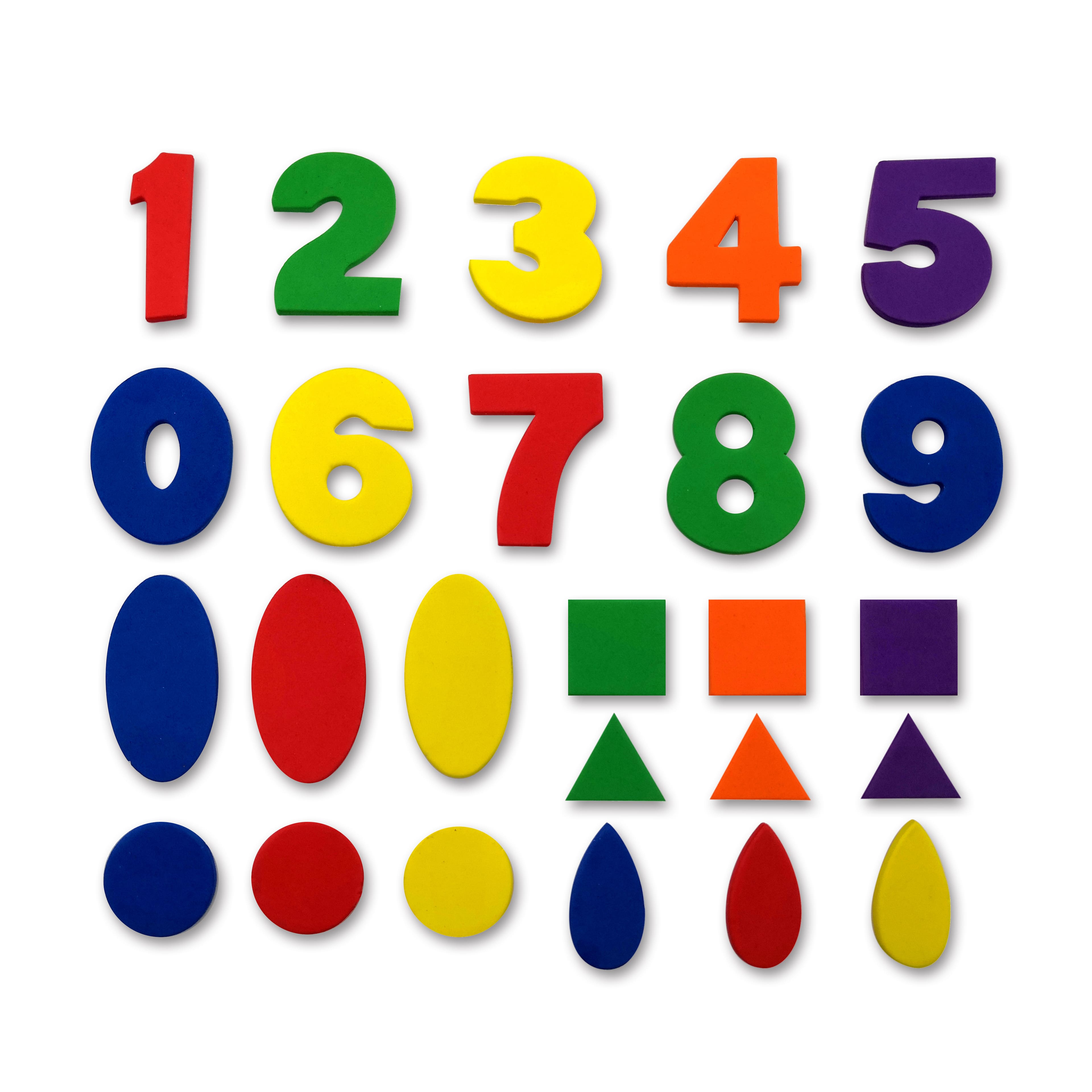 12 Pack: Shapes & Numbers Foam Stickers by Creatology™