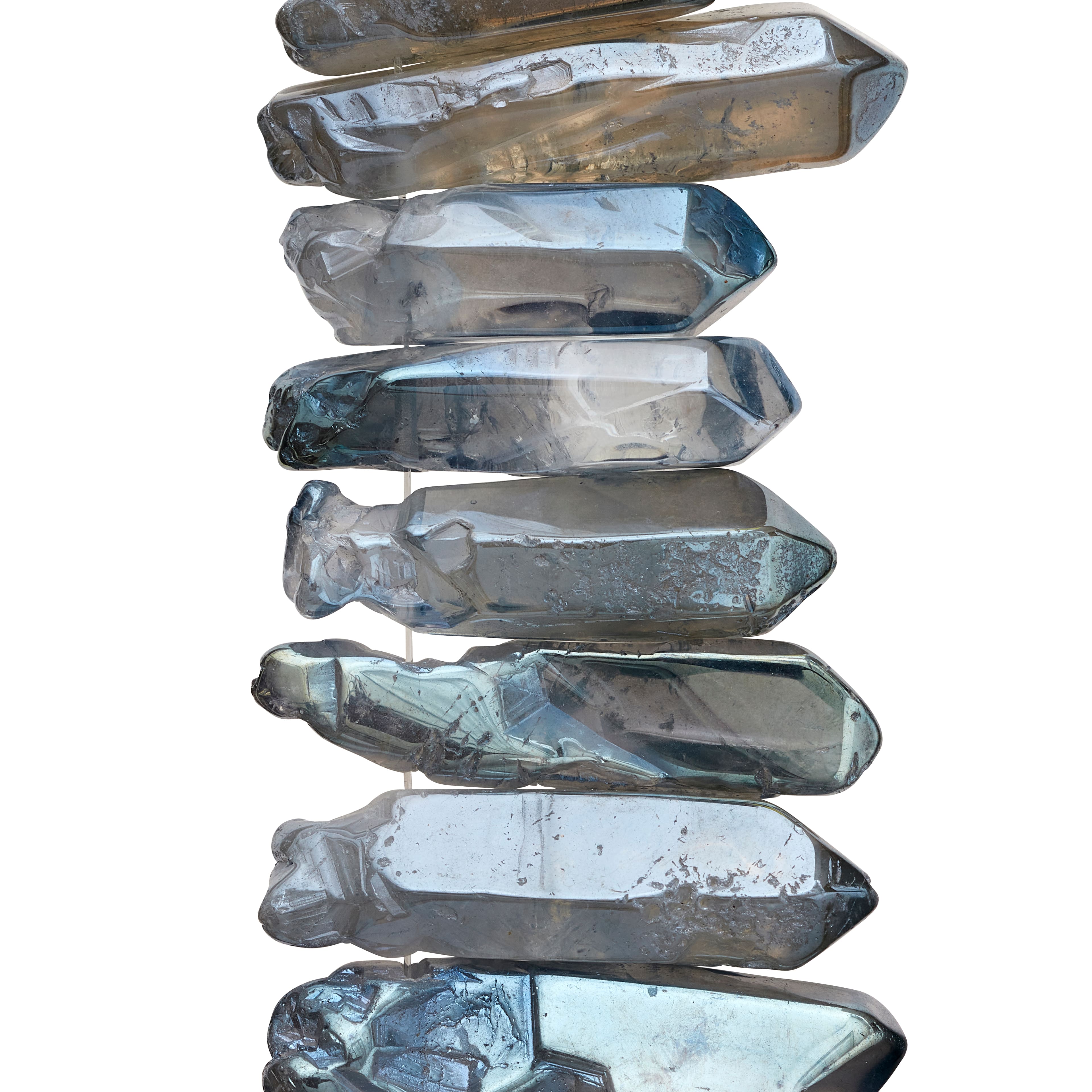 12 Pack: Blue Luster Crystal Stone Nugget Beads by Bead Landing™