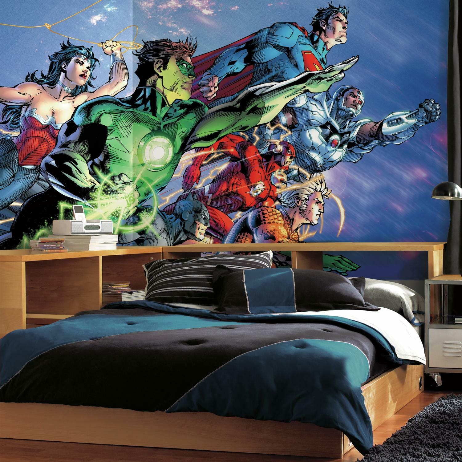 RoomMates Justice League Spray &#x26; Stick Wall Mural