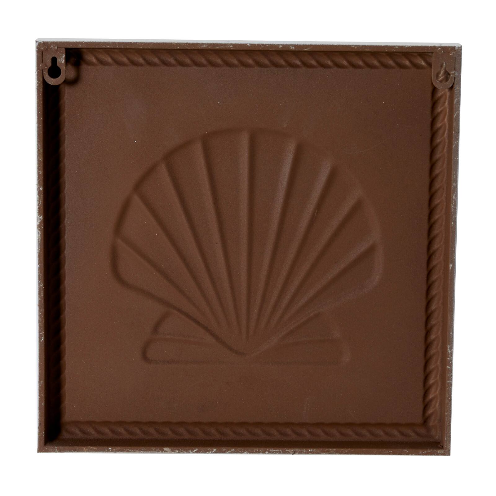 Set of 4 White Metal Coastal Wall Decor, 12" x 12"