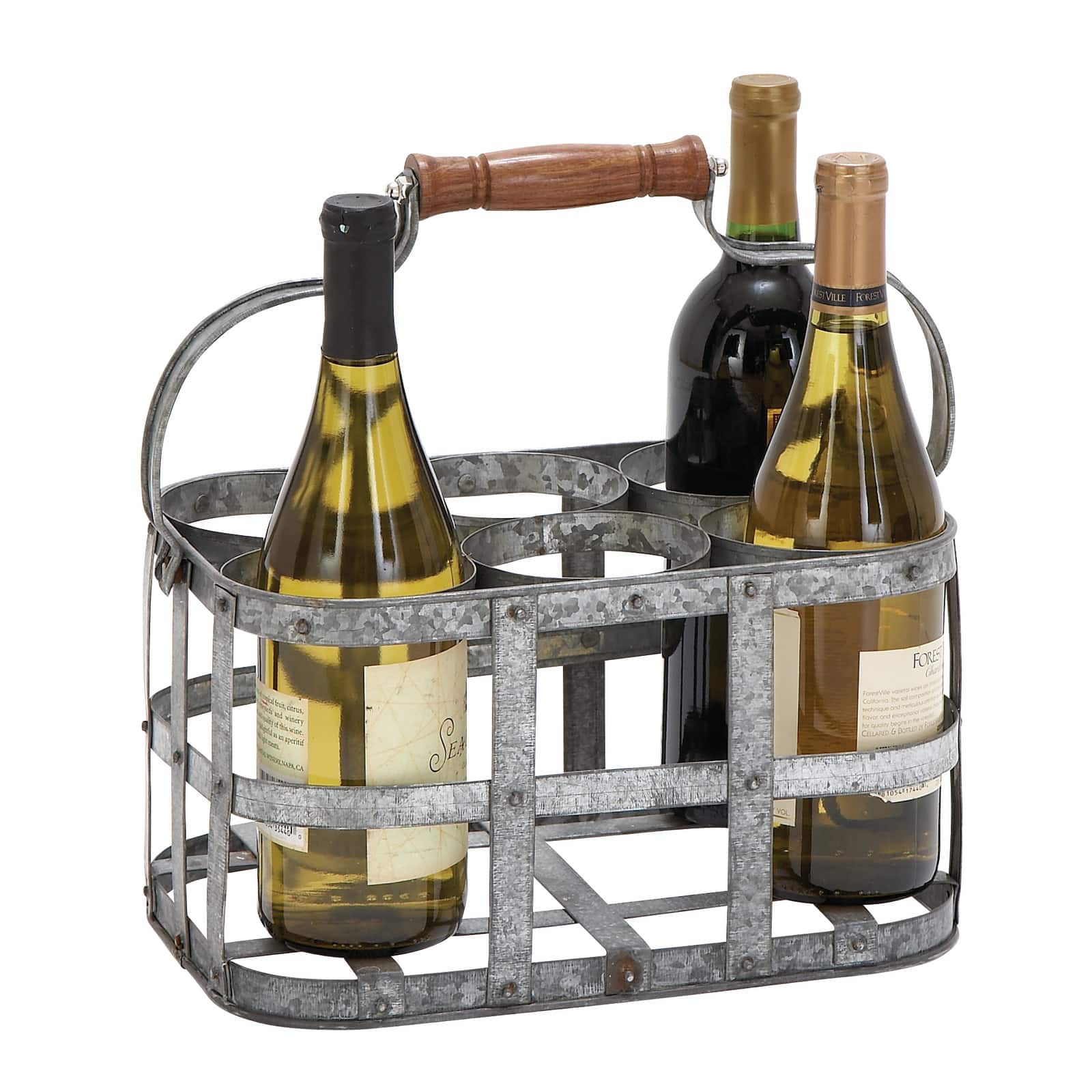 metal wine carrier