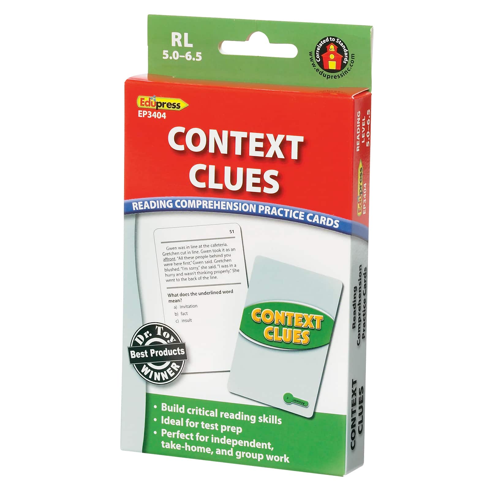 Edupress&#xAE; Context Clues Practice Cards, Levels 5.0-6.5