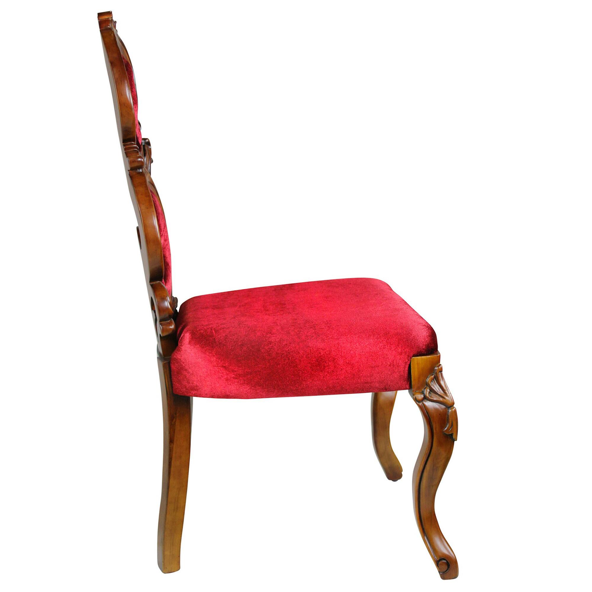 Design Toscano 41" Red Renaissance Accent Chair