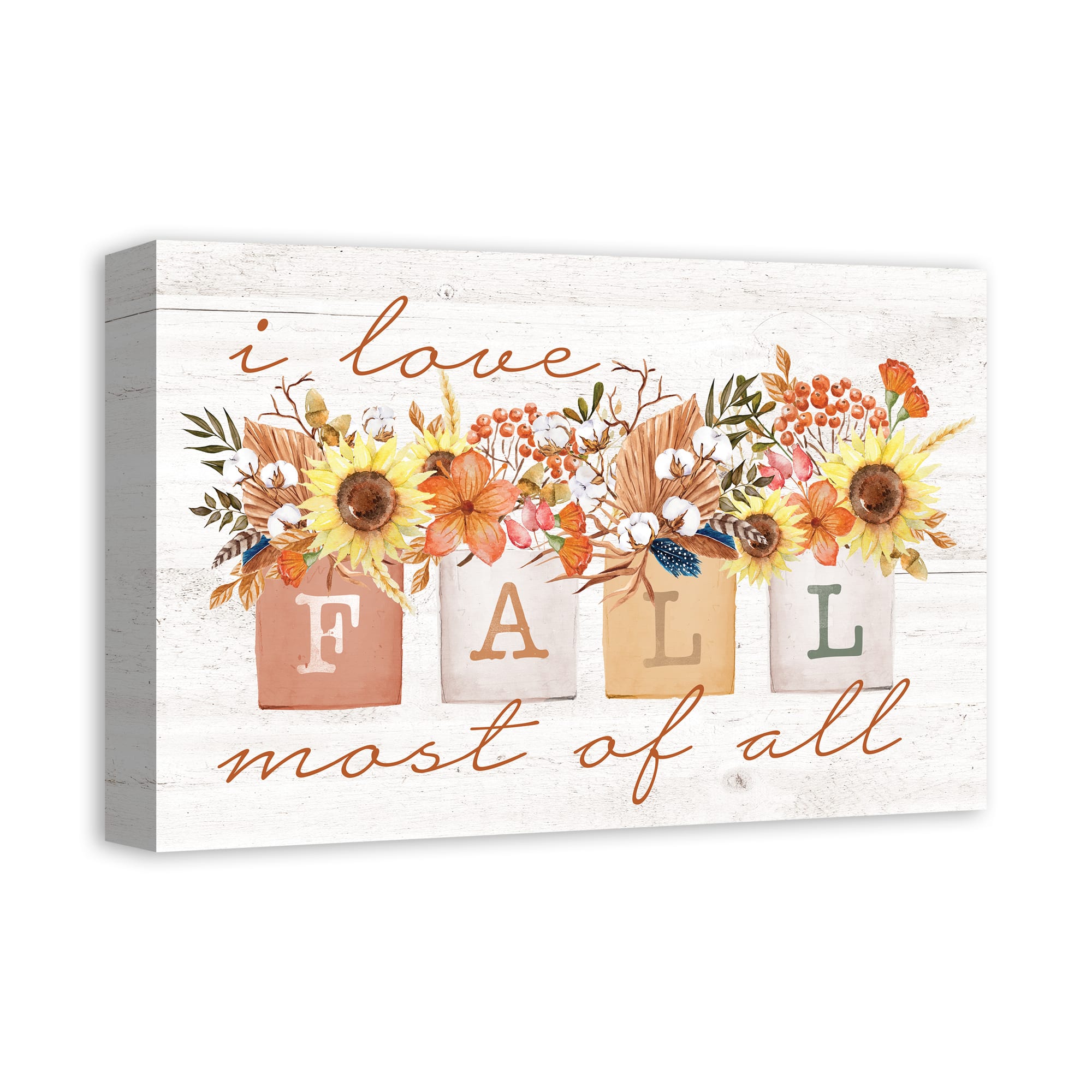 Love Fall Bouquets Canvas Wall Art