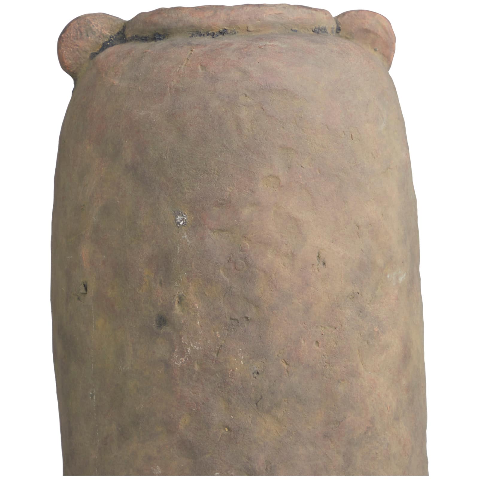 21&#x22; Brown Ceramic Distressed Terra Cotta Vase