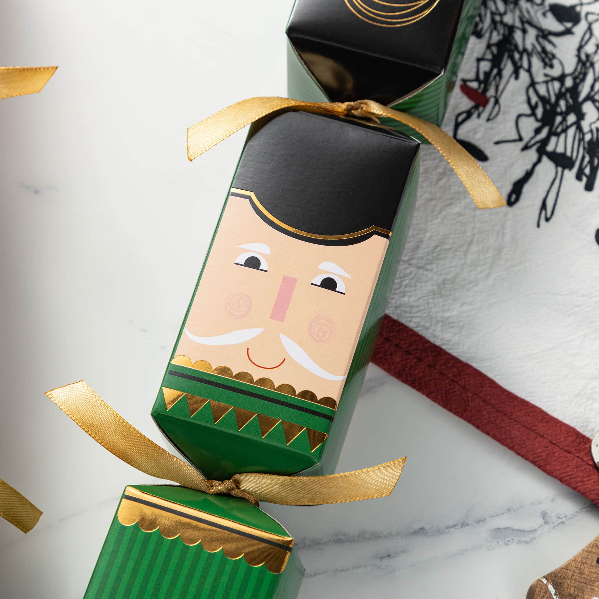 Glitzhome&#xAE; 8PK 2&#x22;D x 12&#x22;H Nutcracker Christmas Party Crackers with Gift Contents