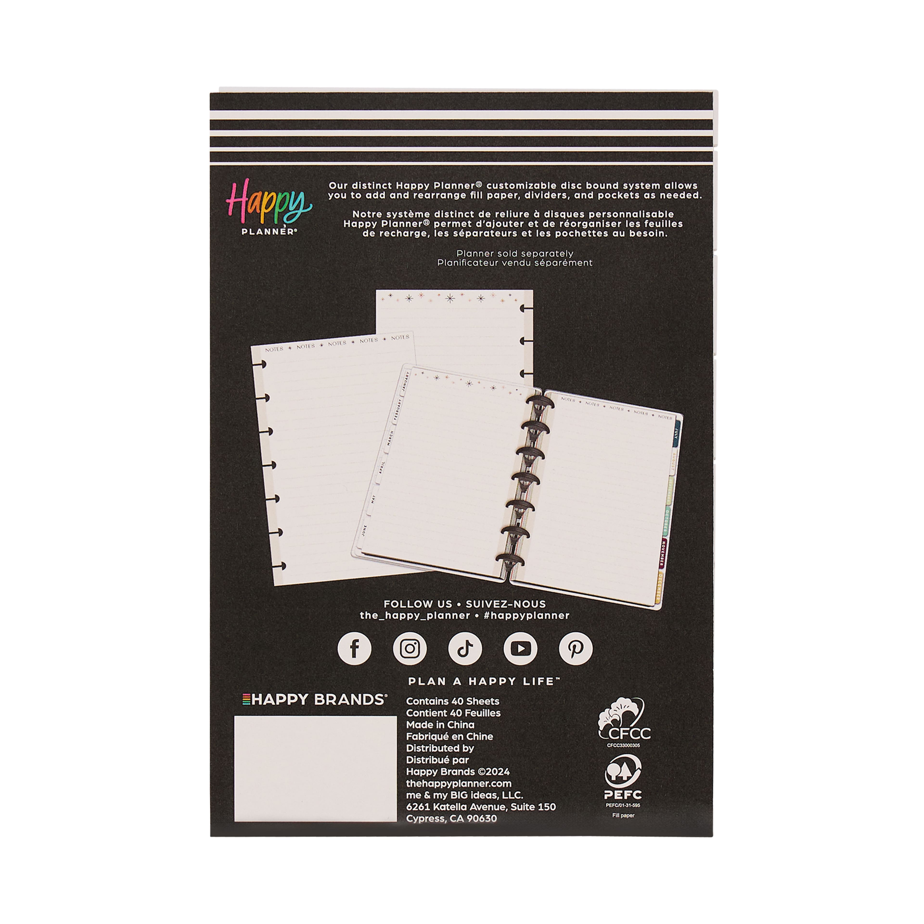 The Mini Happy Planner® Modern Craft Fill Paper