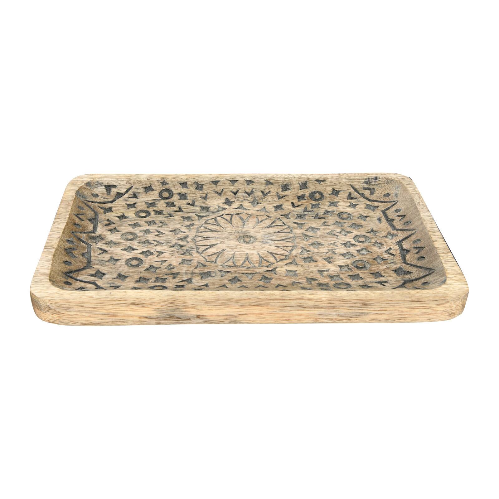 HandCarved Mango Wood Tray Michaels