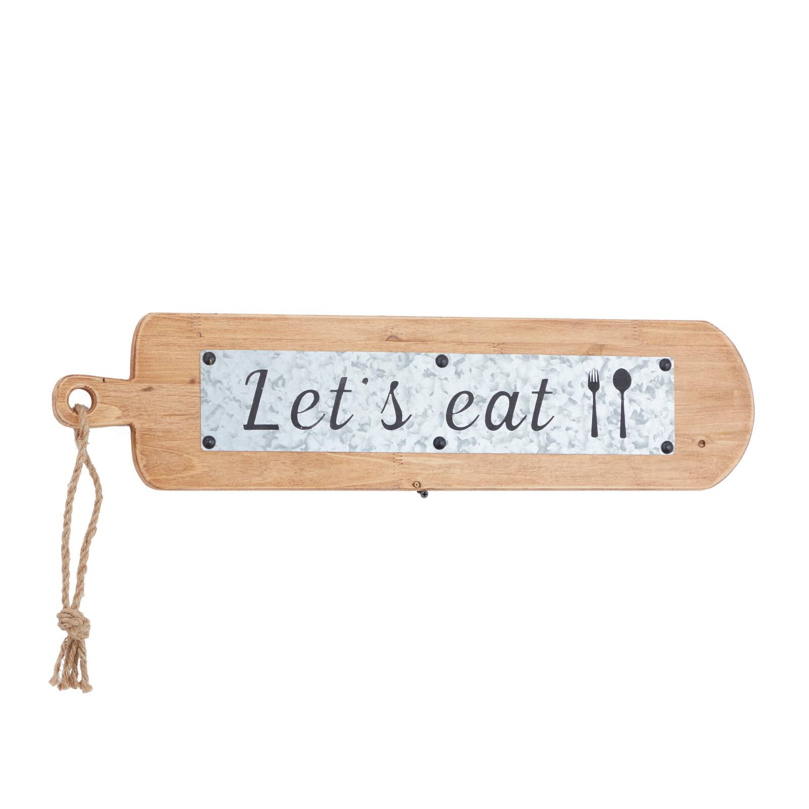 Brown Fir Modern Farmhouse Wall Decor, 7" x 29" x 2"