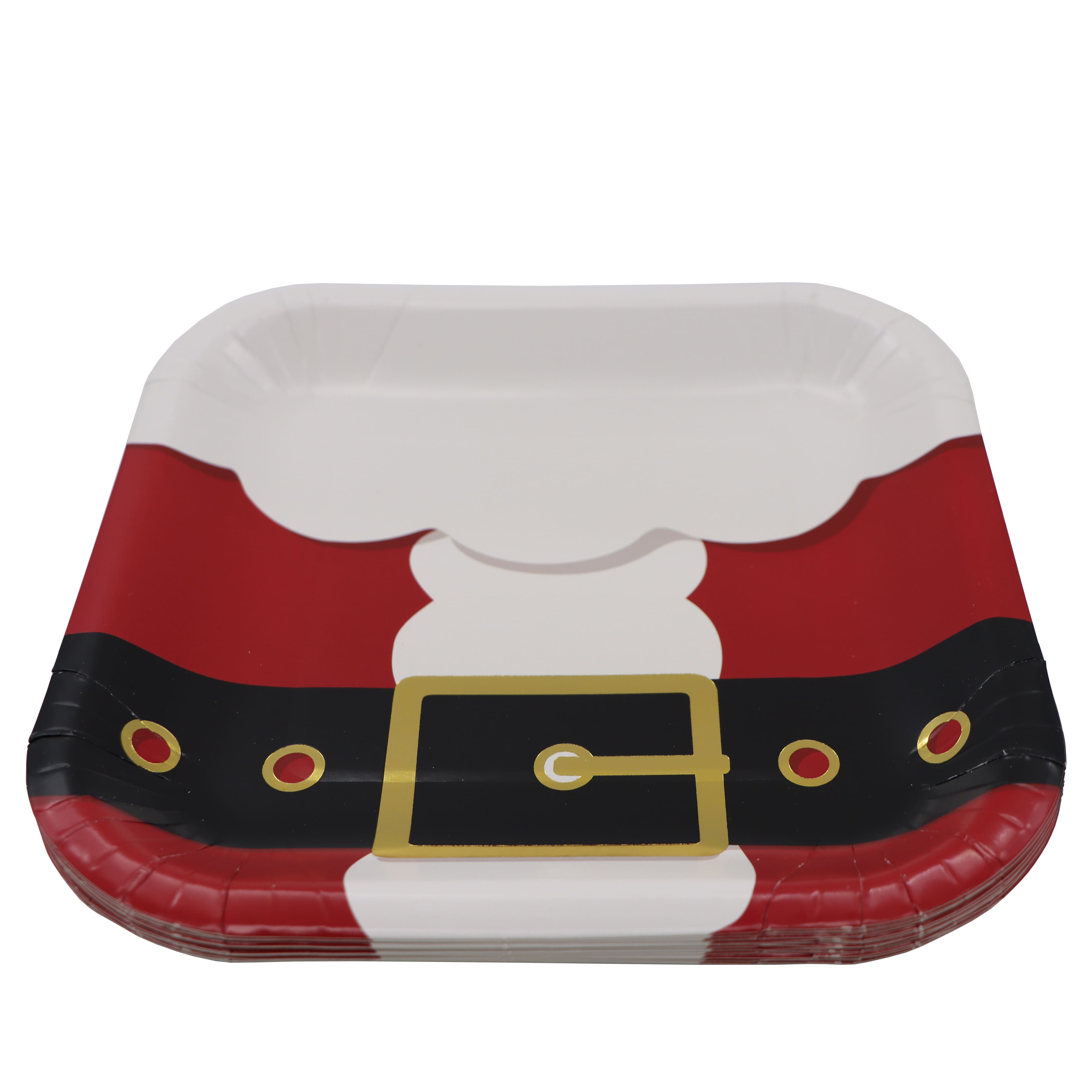 7&#x22; Santa Belt Paper Plates, 12ct. by Celebrate It&#x2122;