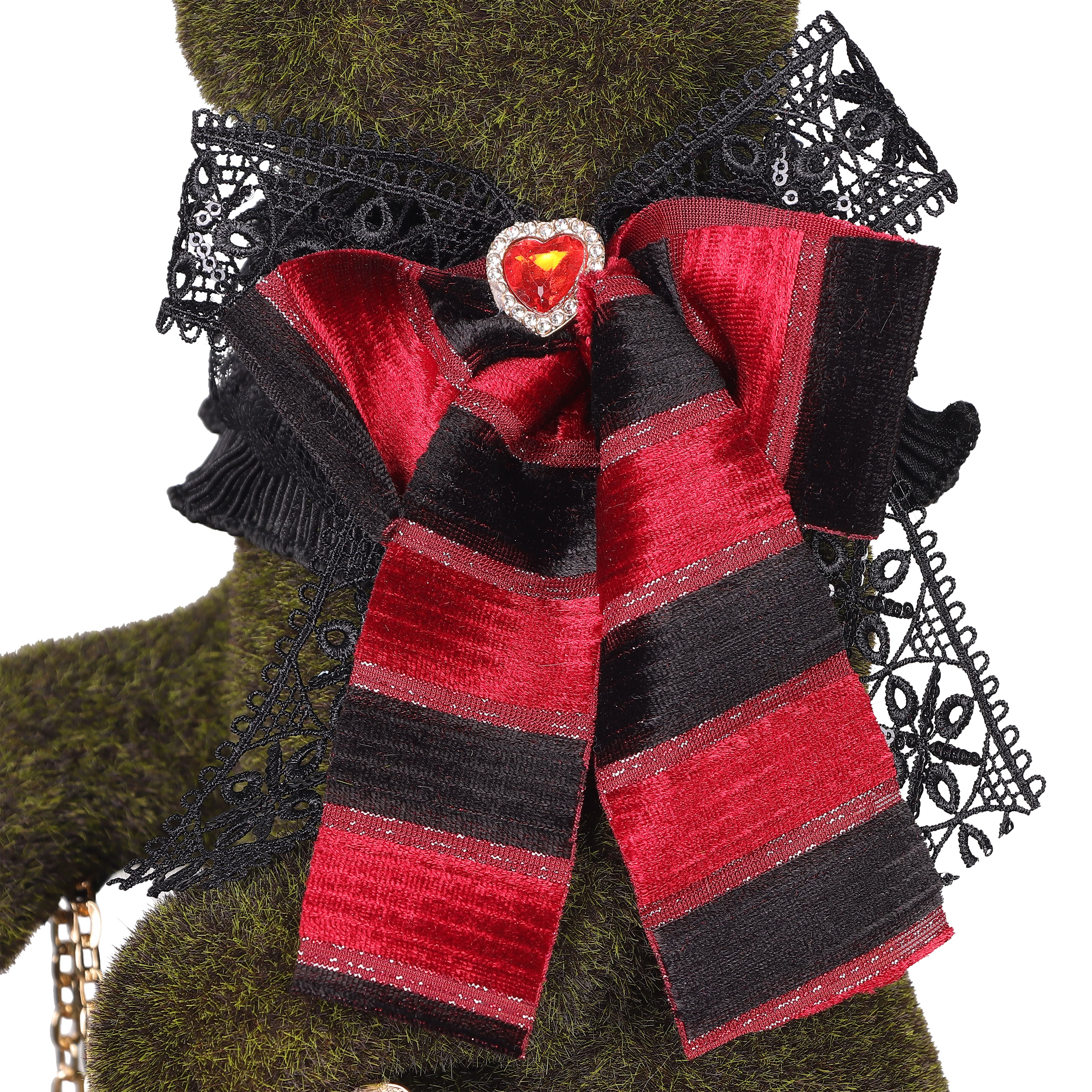 18&#x22; Faux Grass Tabletop Bunny with Scarf &#x26; Pocket Watch by Ashland&#xAE;