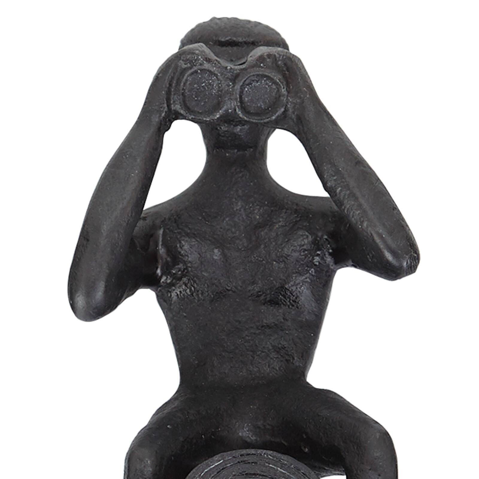 Set of 5 Dark Grey Aluminum Modern Wall Decor, 4" x 7"