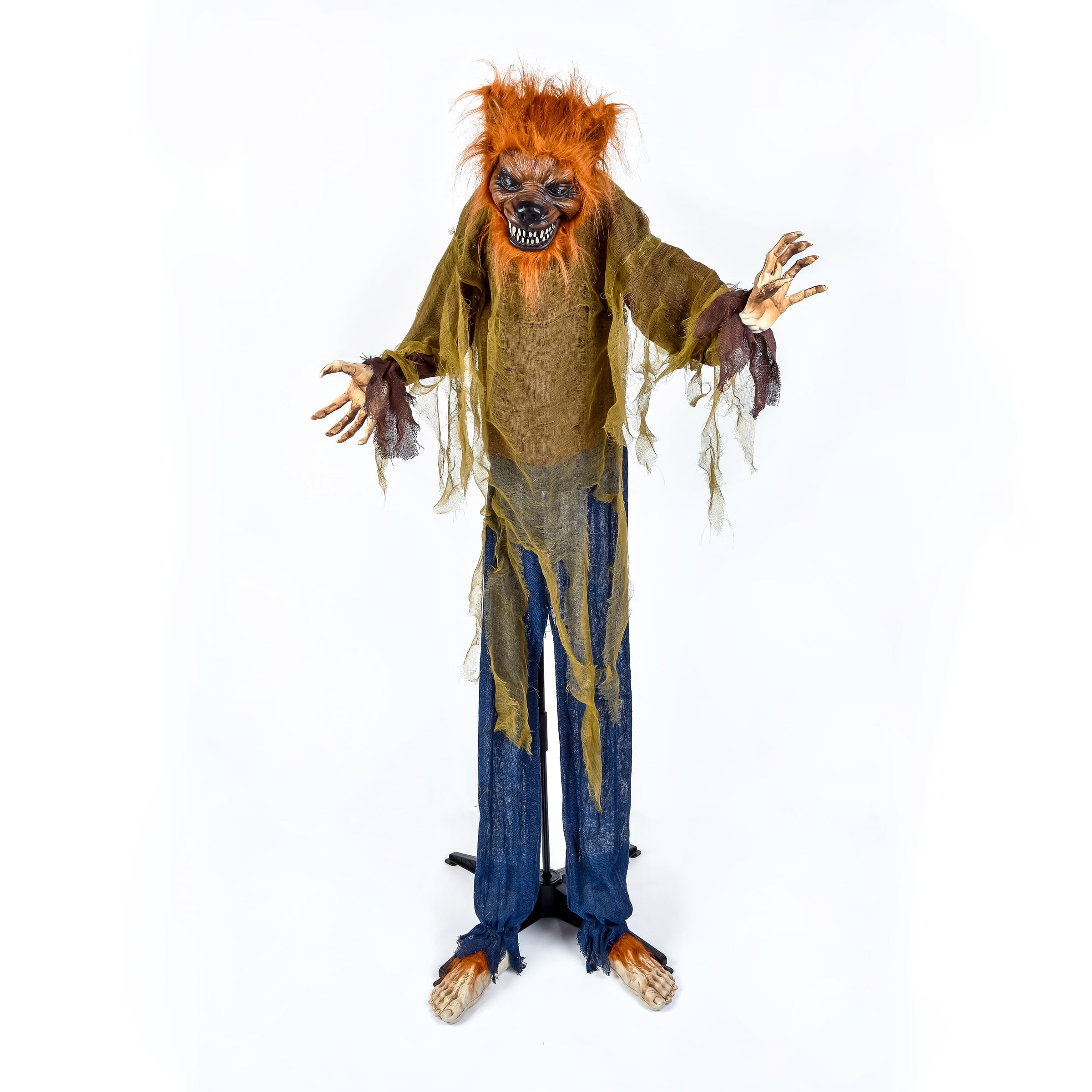 63&#x22; Halloween Sound Activated Animated Werewolf