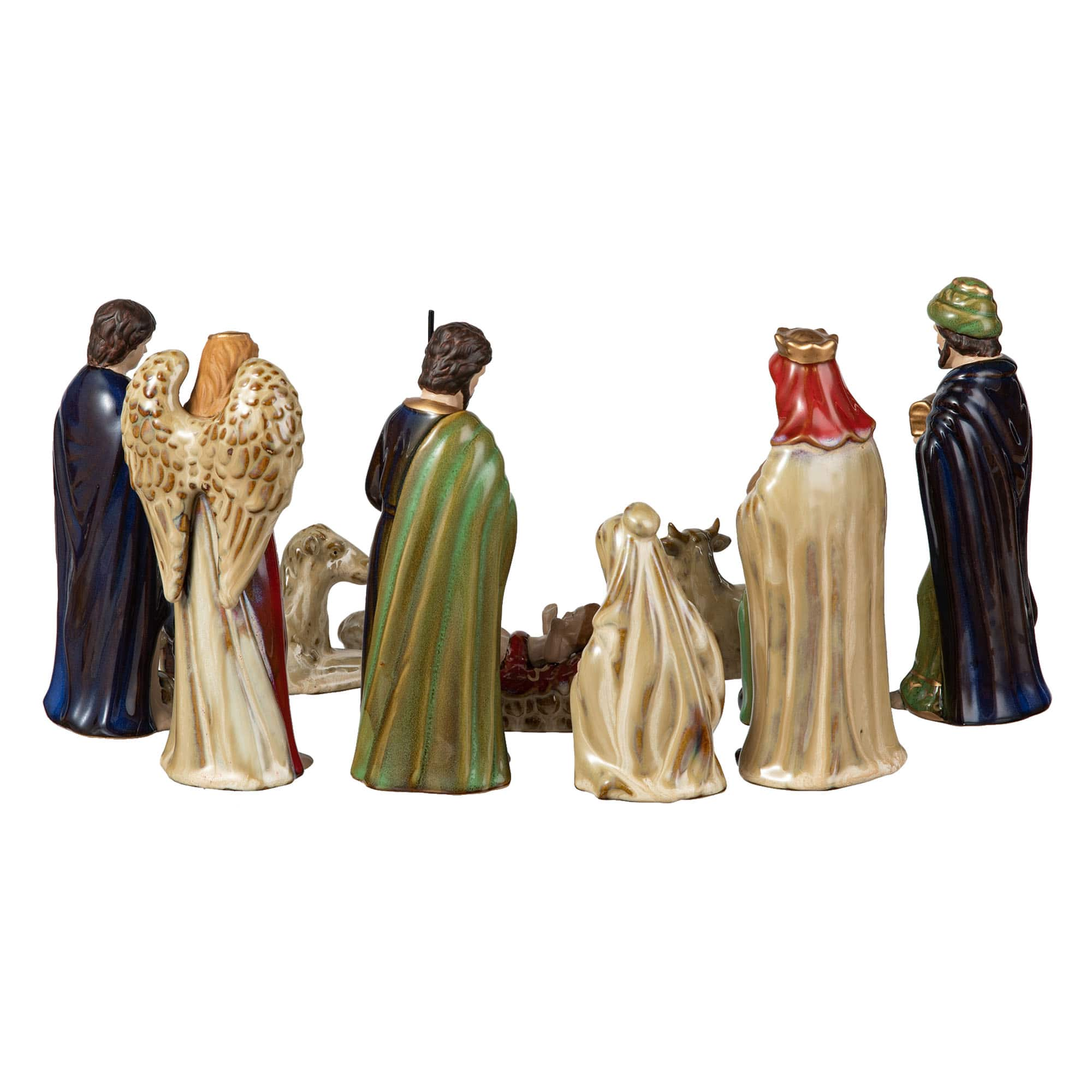 Glitzhome&#xAE; Multicolor Ceramic Nativity Figurine Set