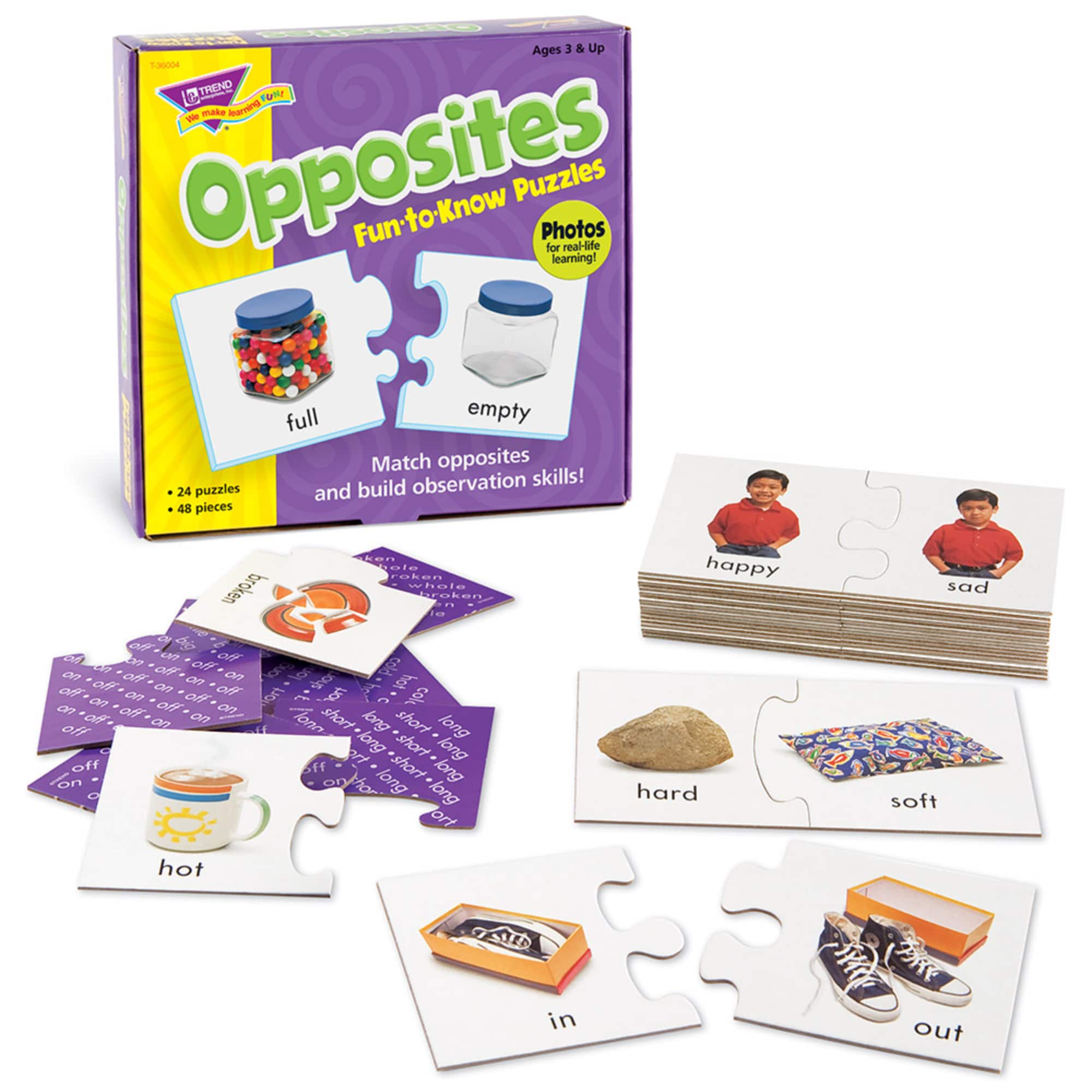 Trend Enterprises® Opposites Fun-to-Know Puzzles