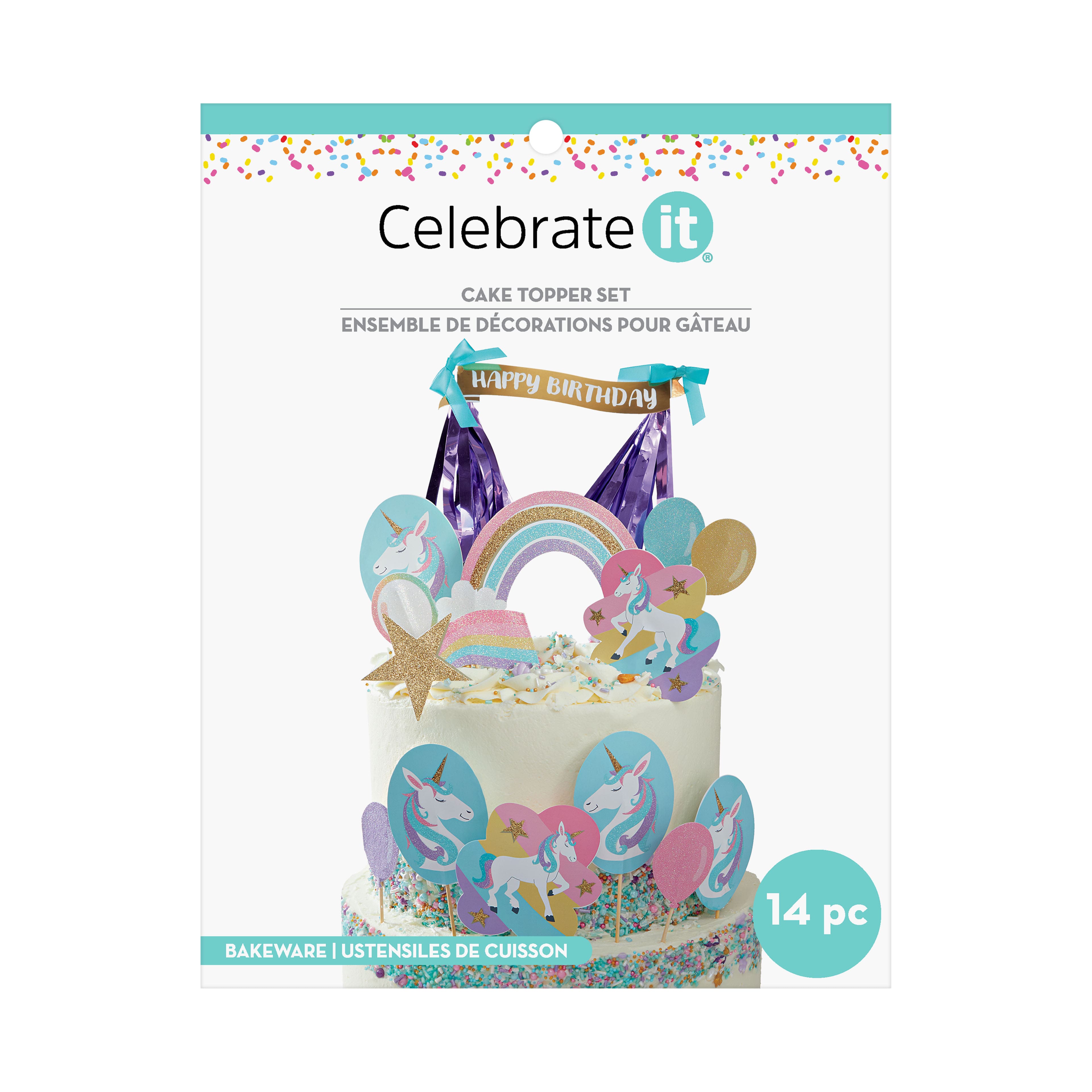 Unicorn Cake Topper Set by Celebrate It&#x2122;