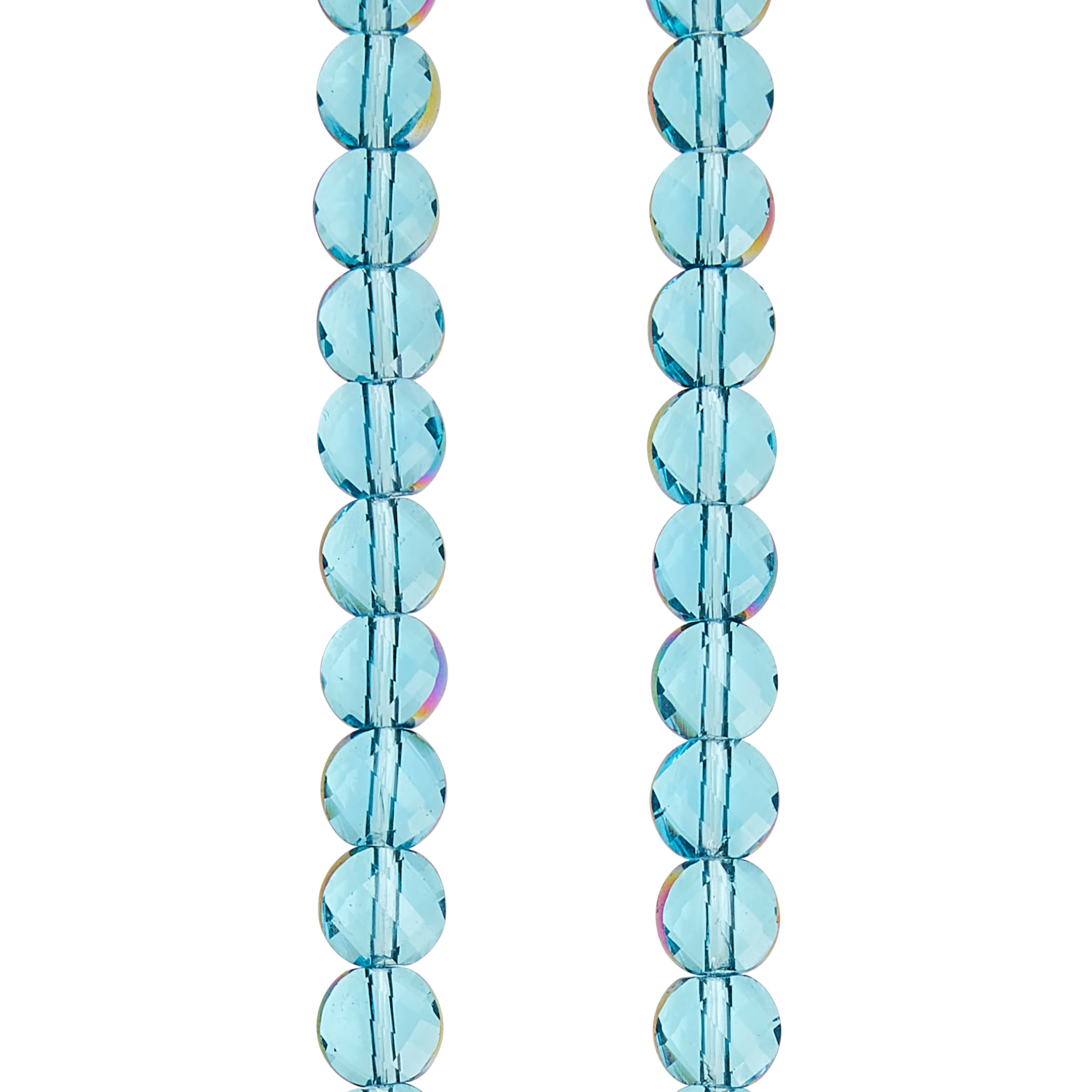 Shiny Aqua Clear Glass Beads by Bead Landing&#xAE;, 6mm