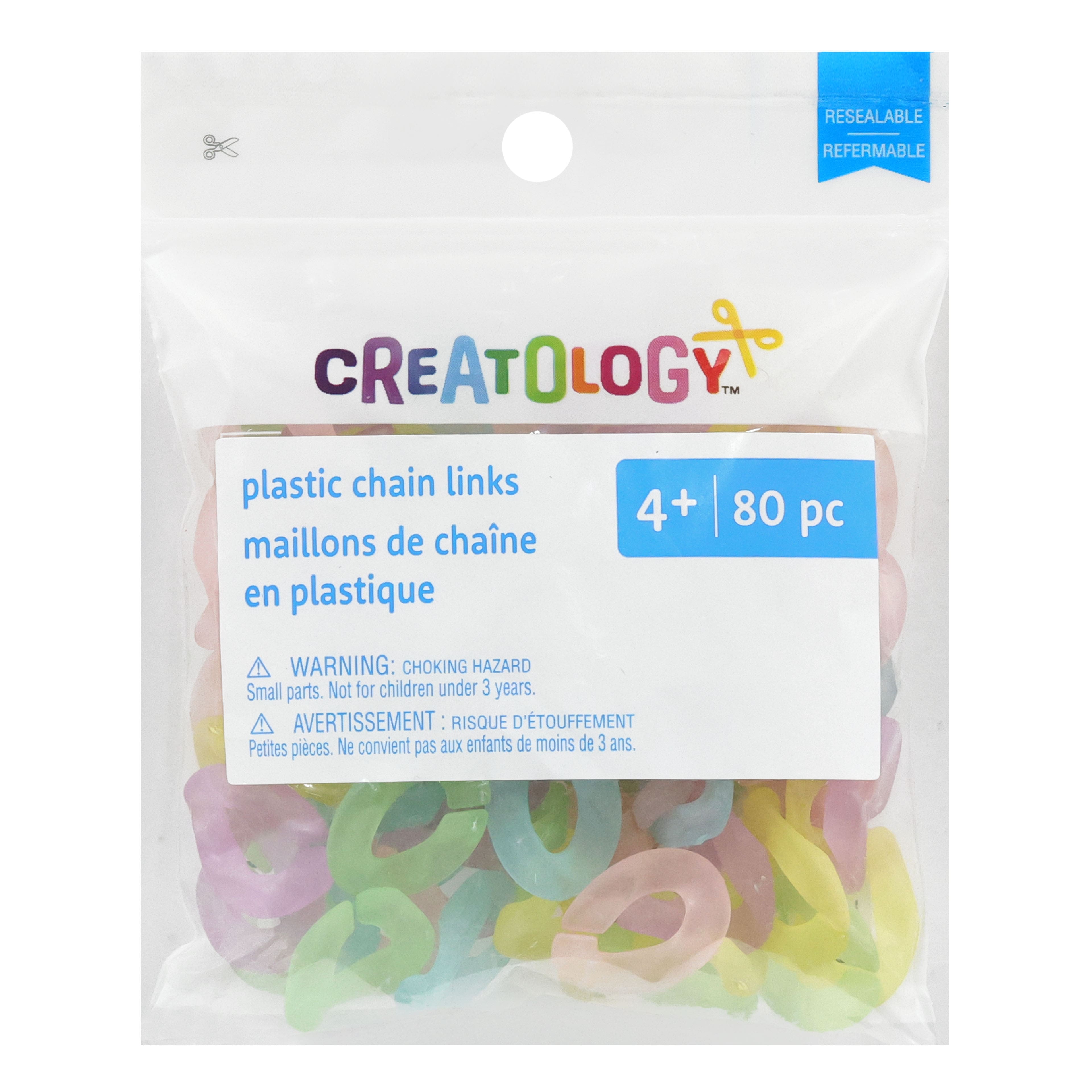 12 Packs: 80 ct. (960 total) Wavy Frosted Plastic Chain Links by Creatology&#x2122;