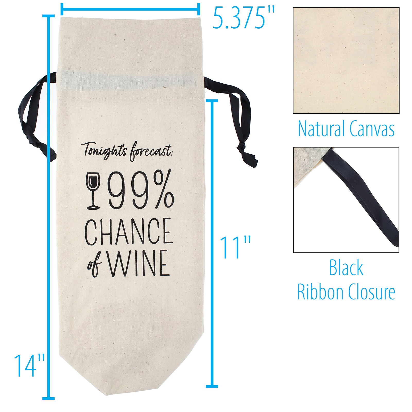Personality Case&#x2122; Forecast Canvas Wine Bag