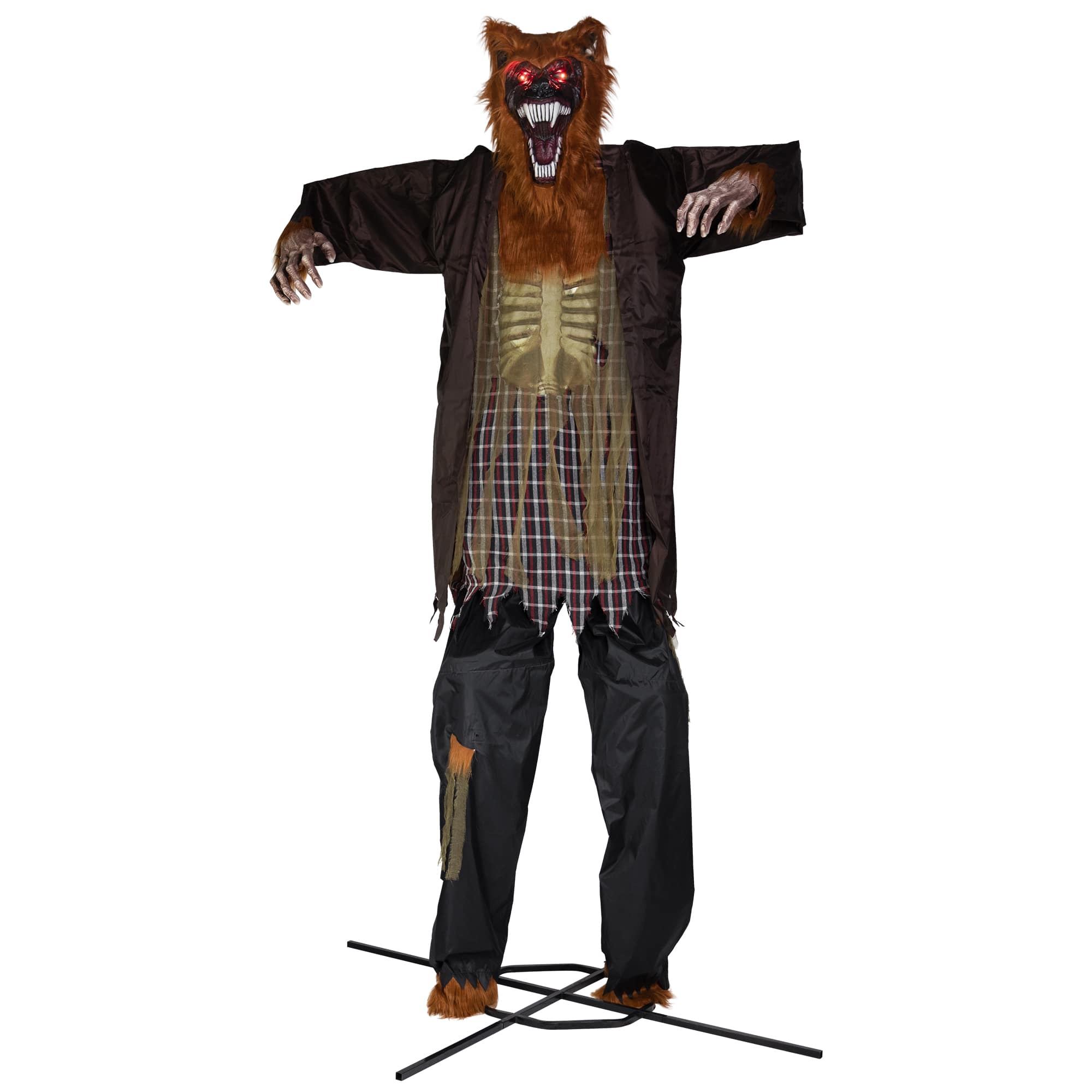 Huge Lighted and Animated Talking Werewolf Commercial Outdoor Halloween Decoration - 12&#x27;