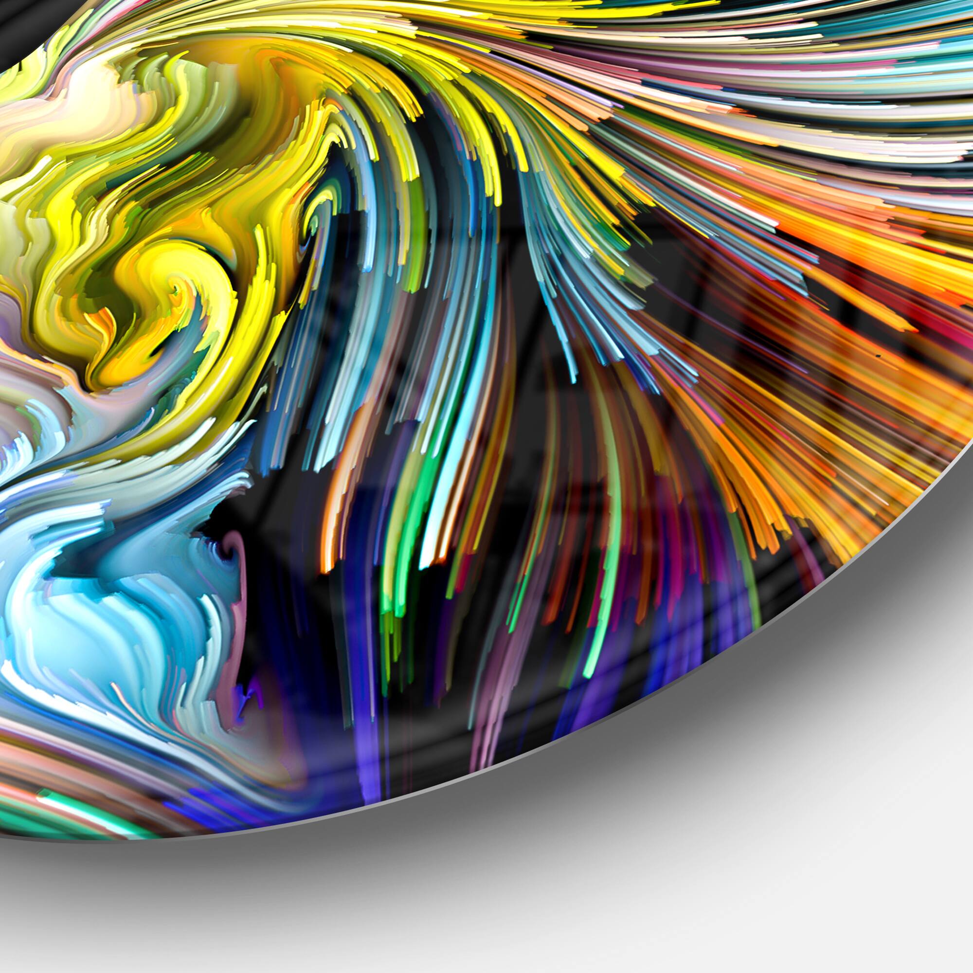 Designart - Endless Imagination&#x27; Abstract Metal Circle Wall Art