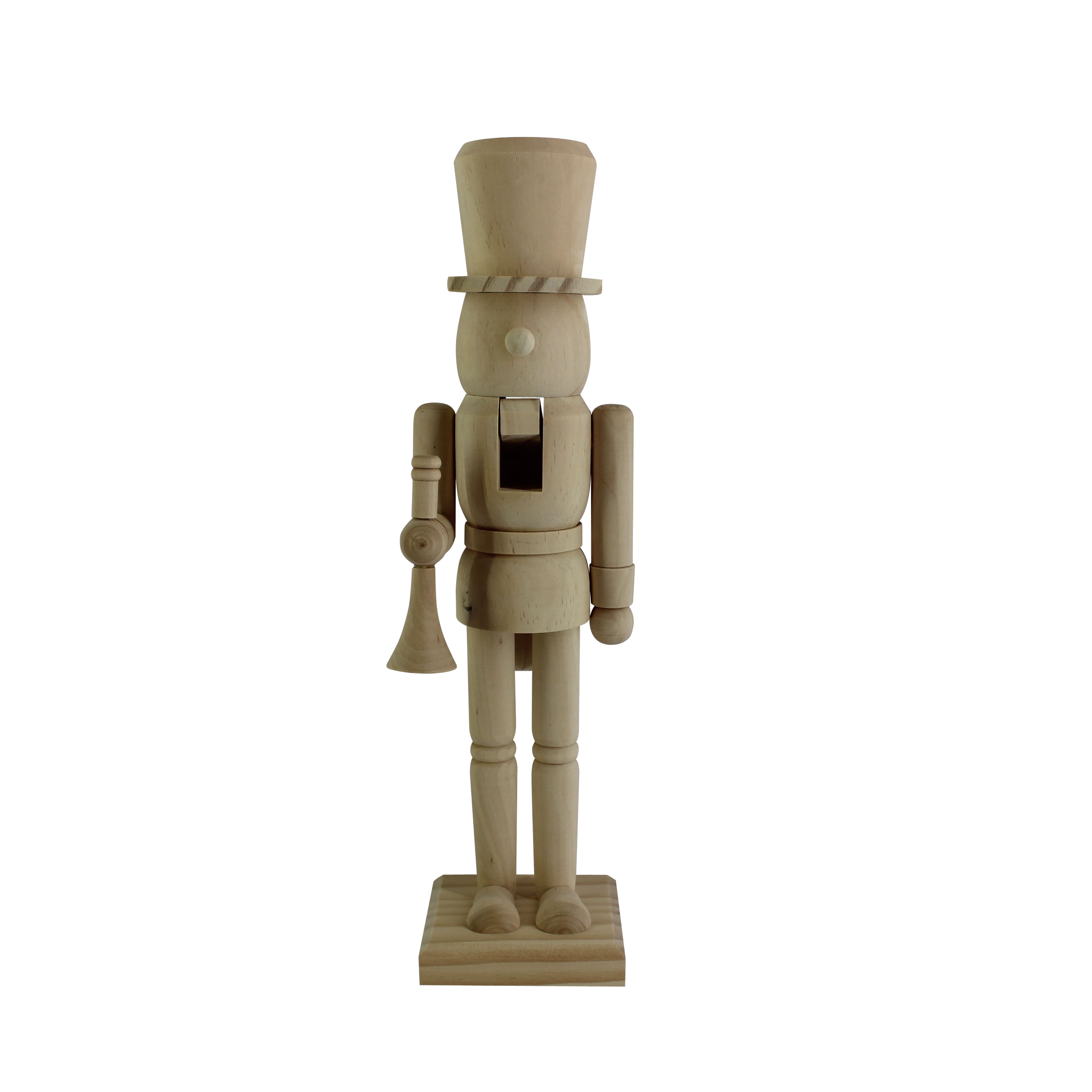 14&#x22; Soldier with Trumpet DIY Pinewood Nutcracker by Make Market&#xAE;