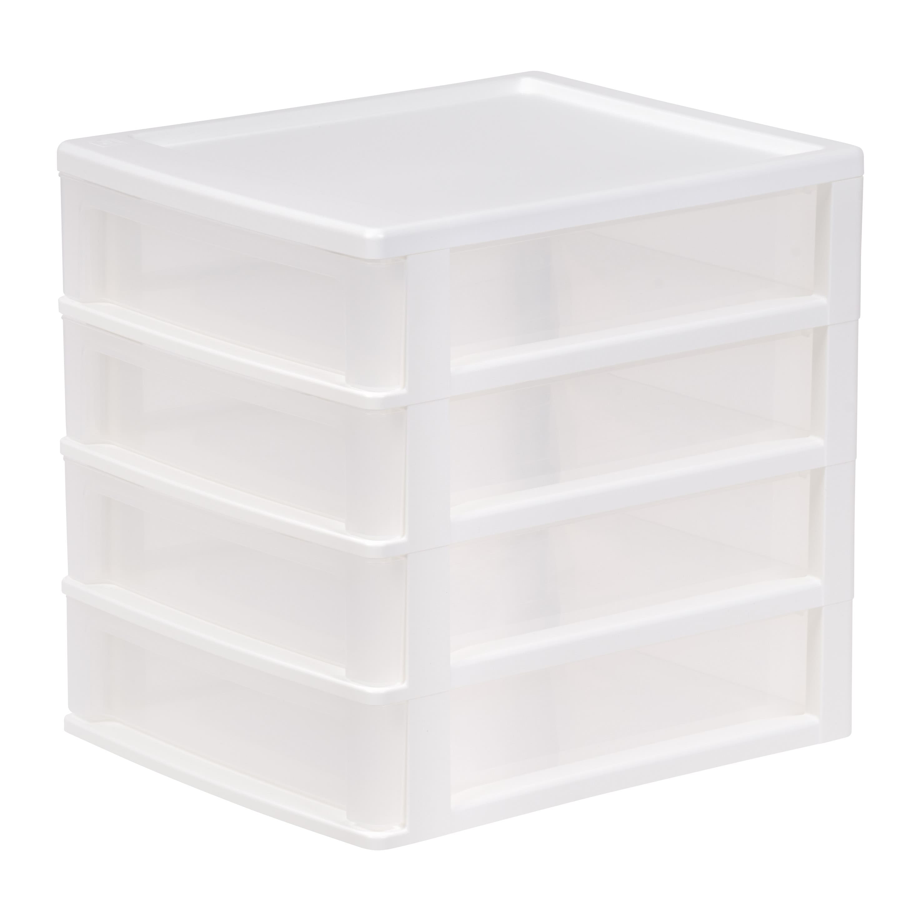 IRIS White 4-Drawer Desktop-Storage Unit