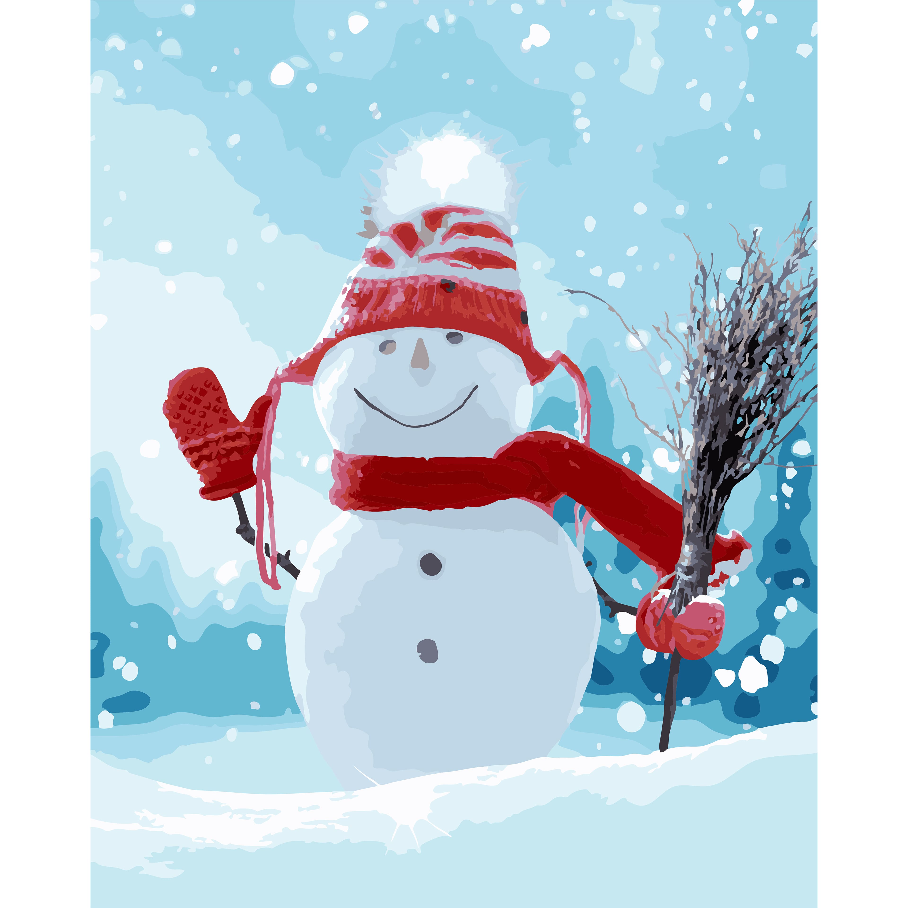 Snowman Christmas Paint by Number Kit by Artist&#x27;s Loft&#xAE;