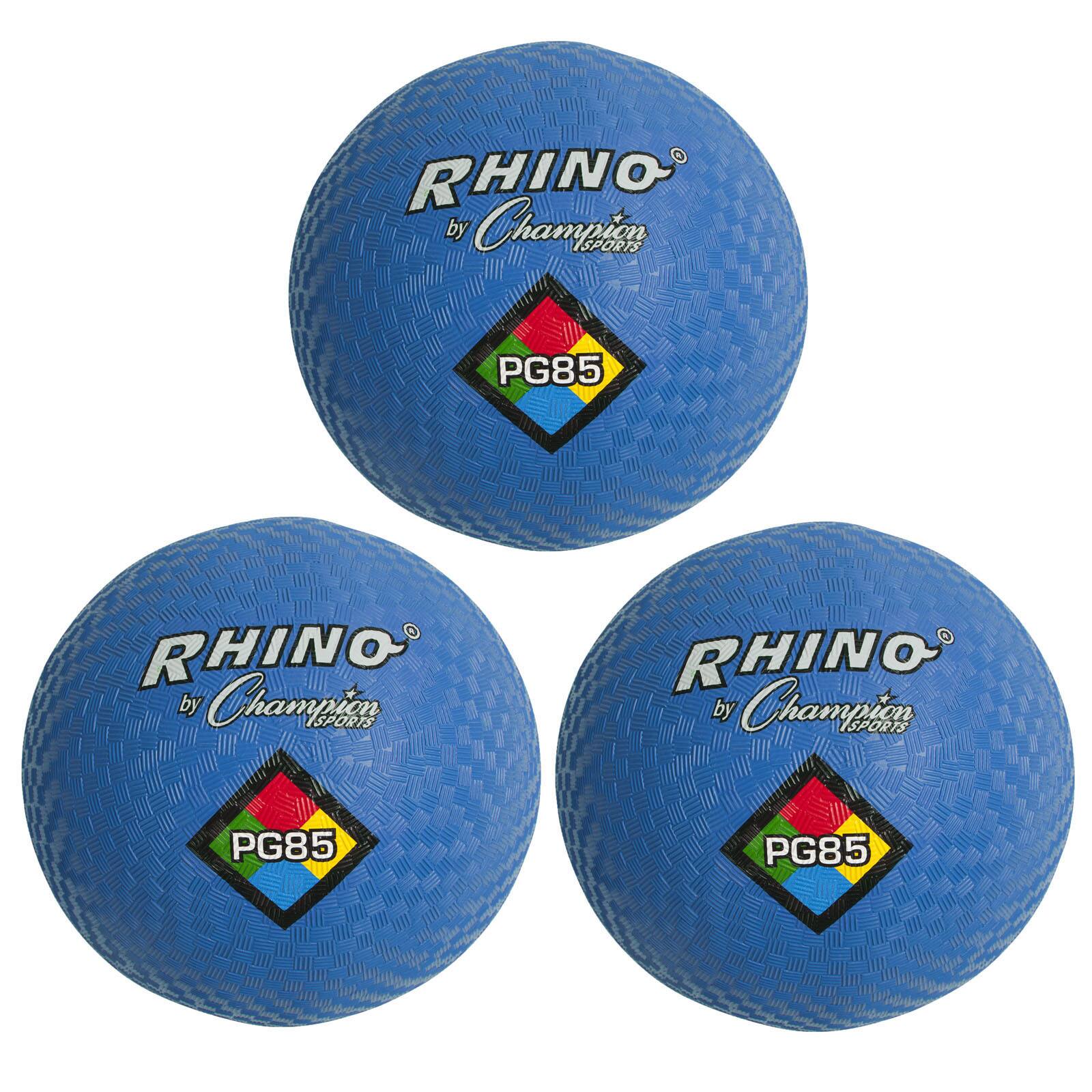 Rhino® by Champion Sports 8.5" Blue Playground Ball, 3 Pack
