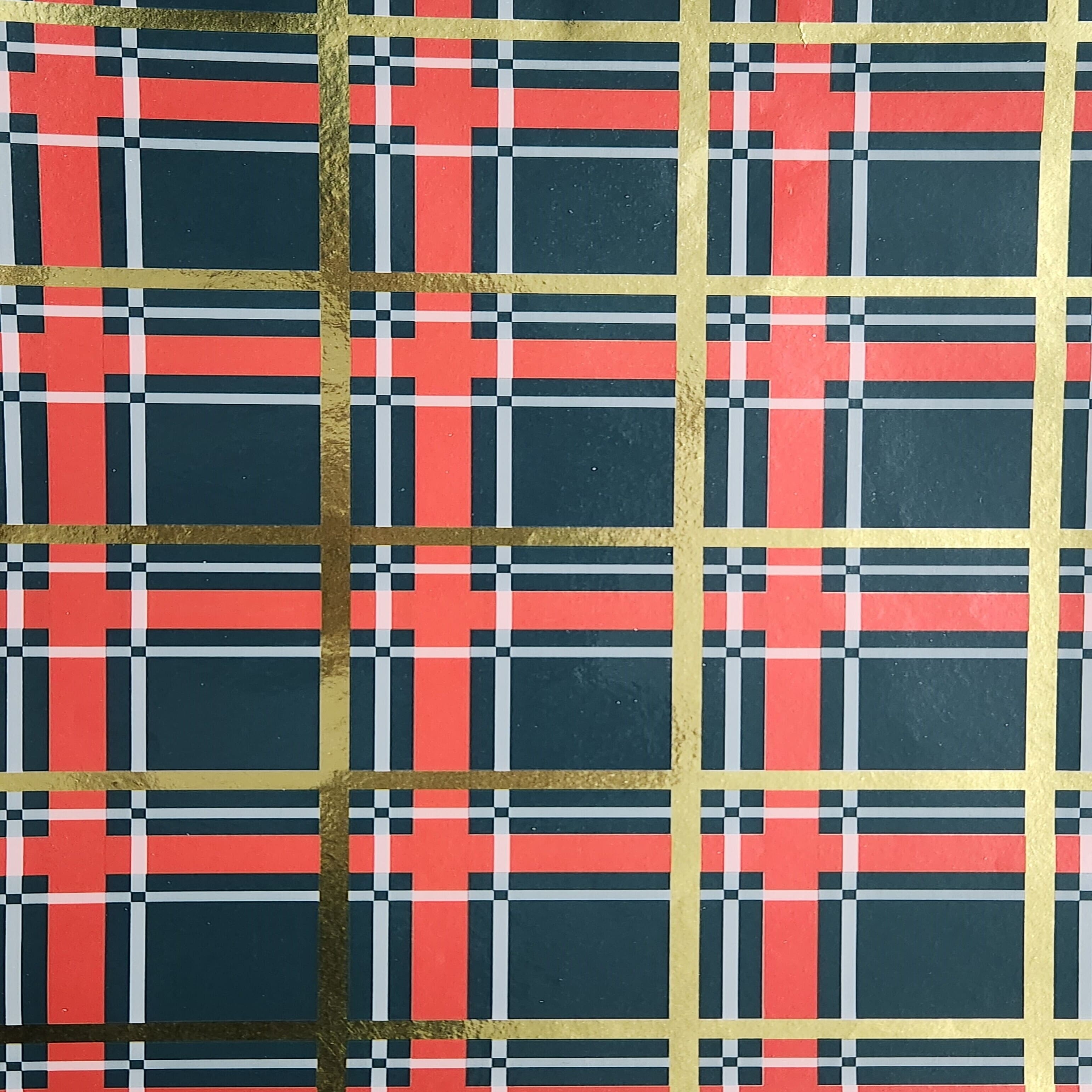 Green Check Kraft Premium Gift Wrap by Celebrate It™