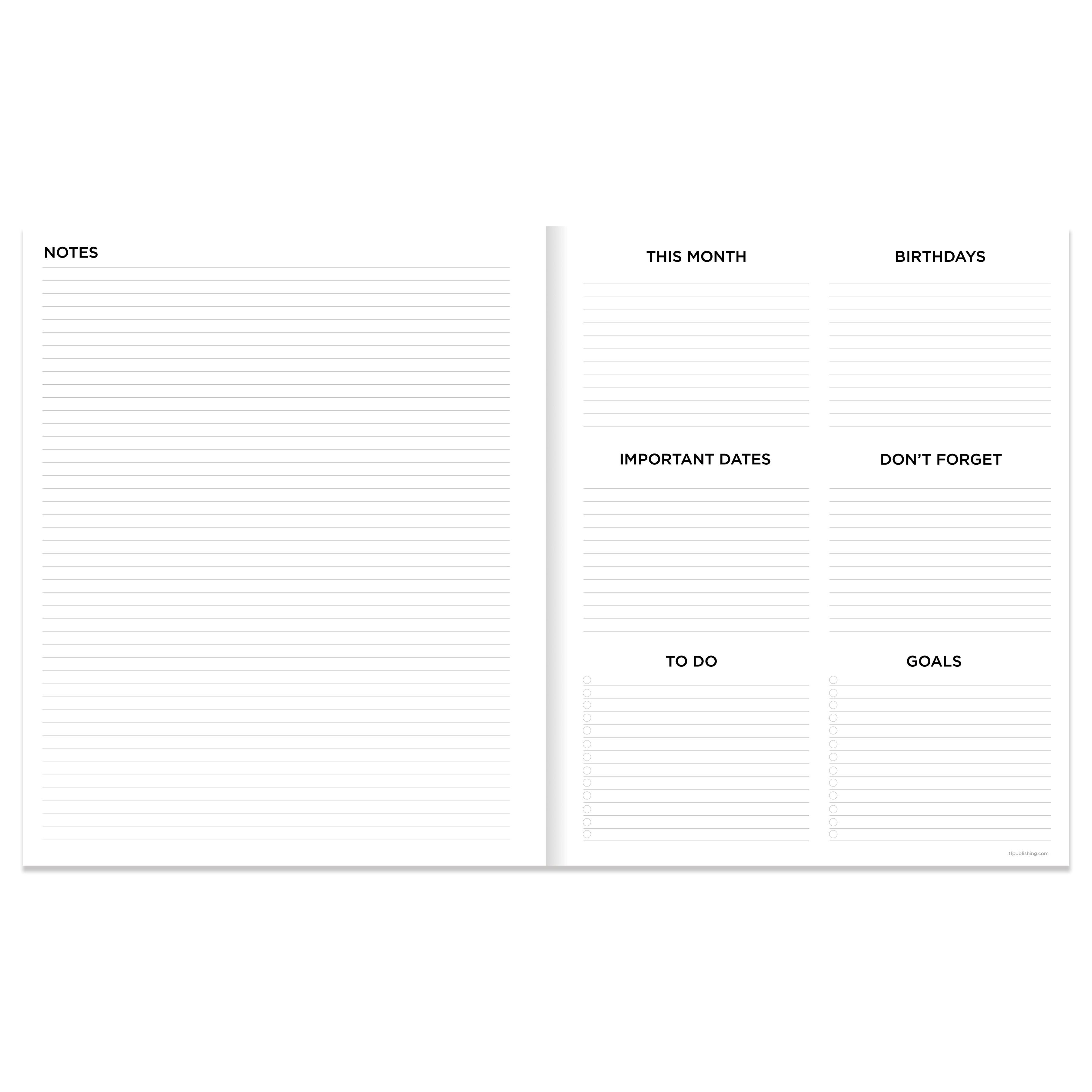 2024 Chalkboard Large Monthly Planner