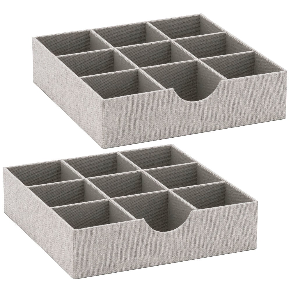Household Essentials Gray Drawer Organizer Trays, 2ct.