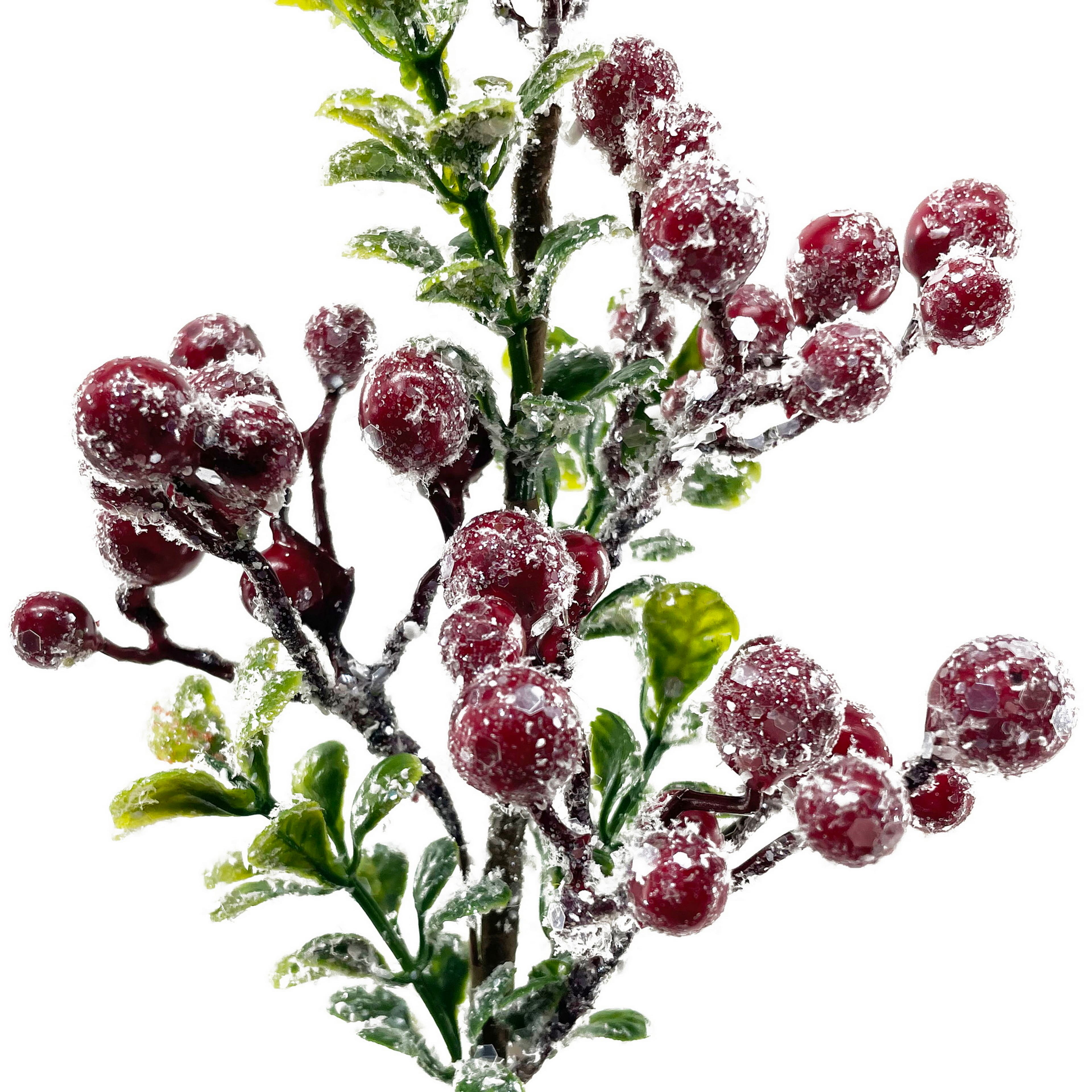 11&#x22; Snowy Red Berry &#x26; Leaf Pick by Ashland&#xAE;