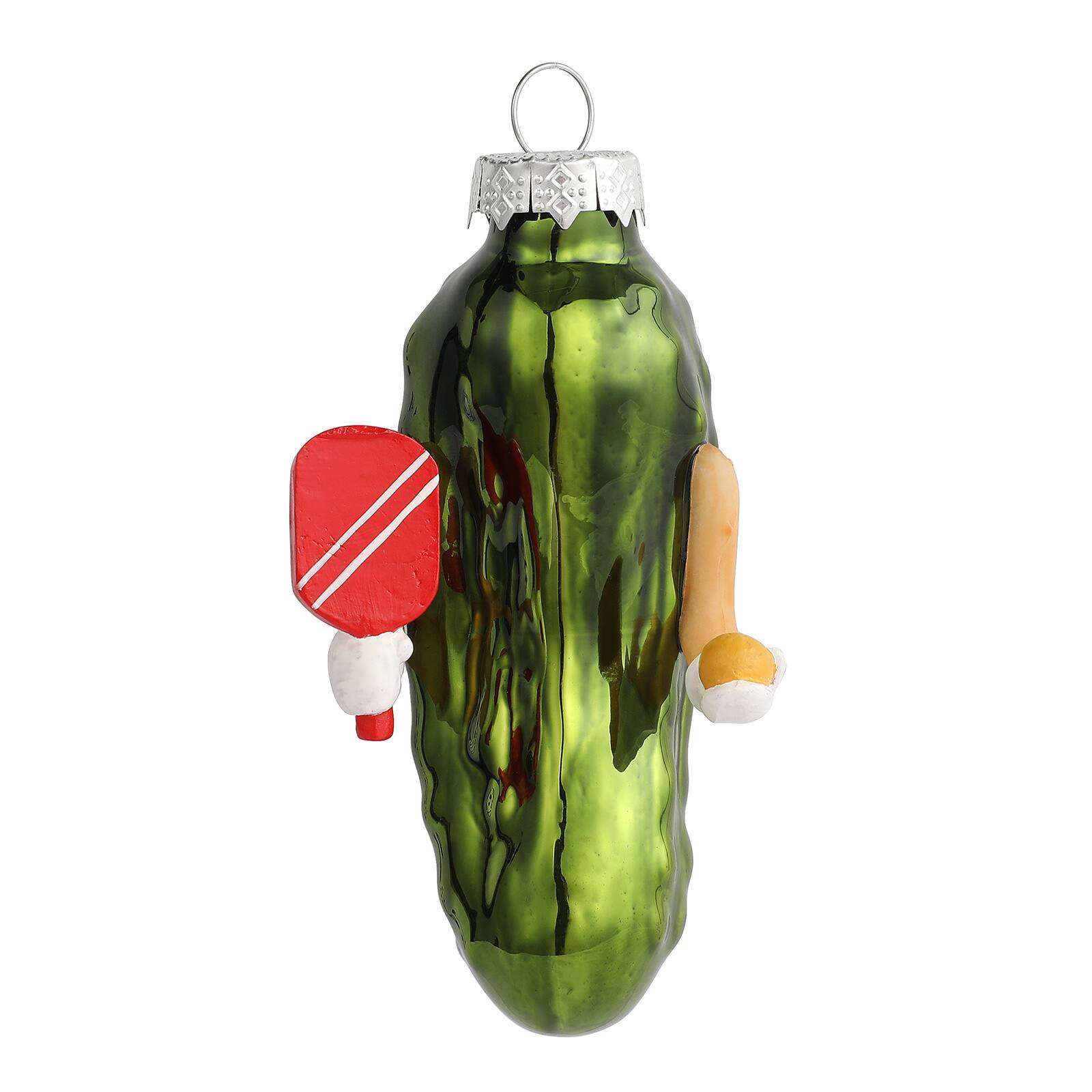4&#x22; Pickle with Paddle Glass Ornament by Ashland&#xAE;