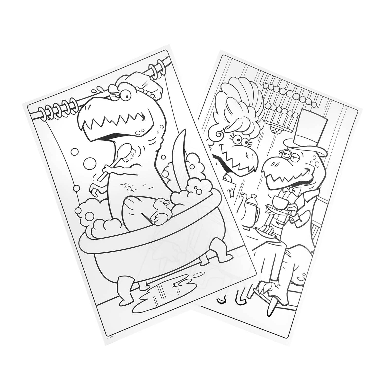 crayola the trouble with trex giant coloring pages