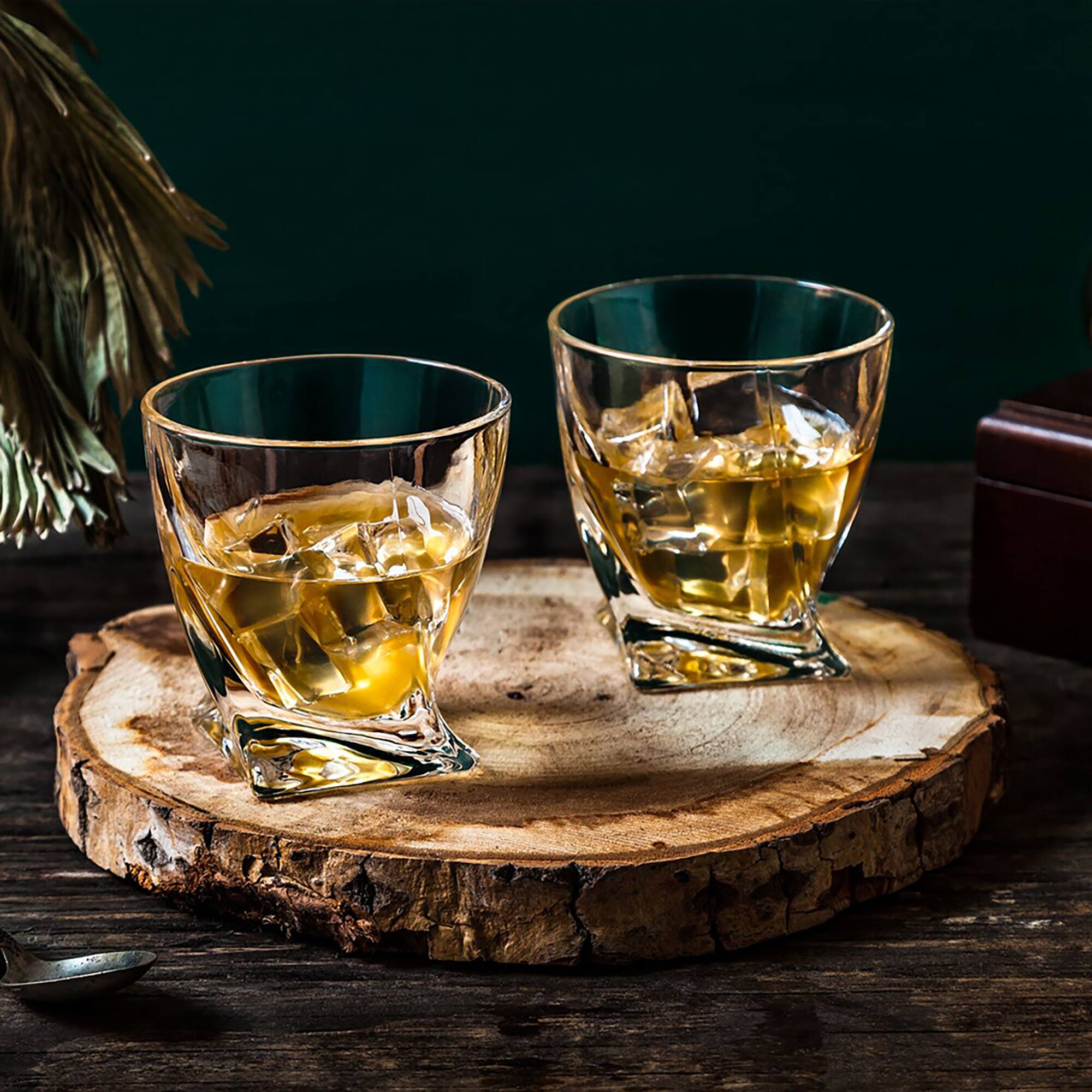 JoyJolt® 10.8oz. Atlas Crystal Whiskey Glasses, 2ct.