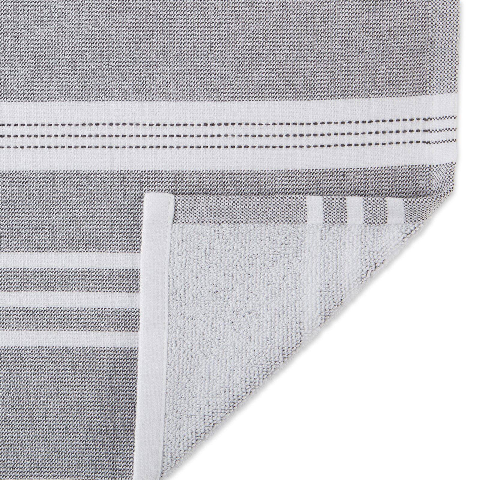DII® Mineral Variegated Stripe Terry Dishtowels, 3ct.