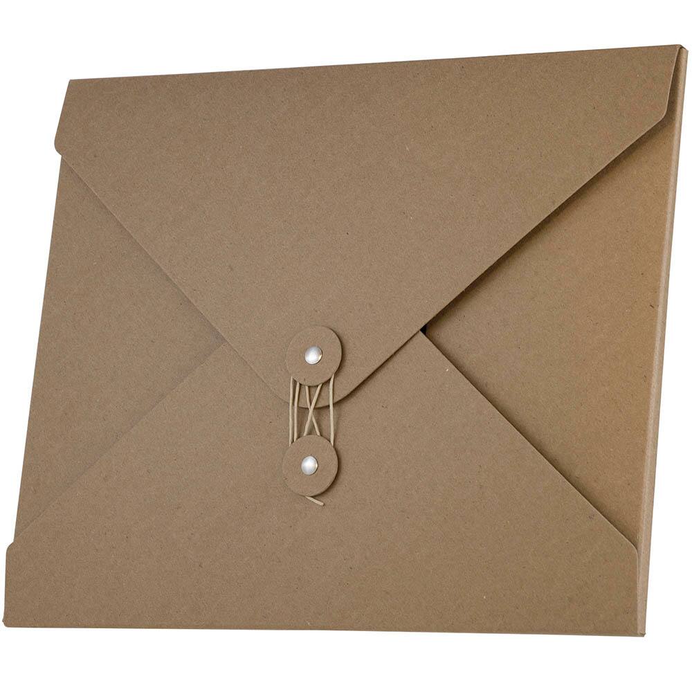 JAM Paper Natural Kraft Button and String Tie Portfolio 9.5" x 12.25"