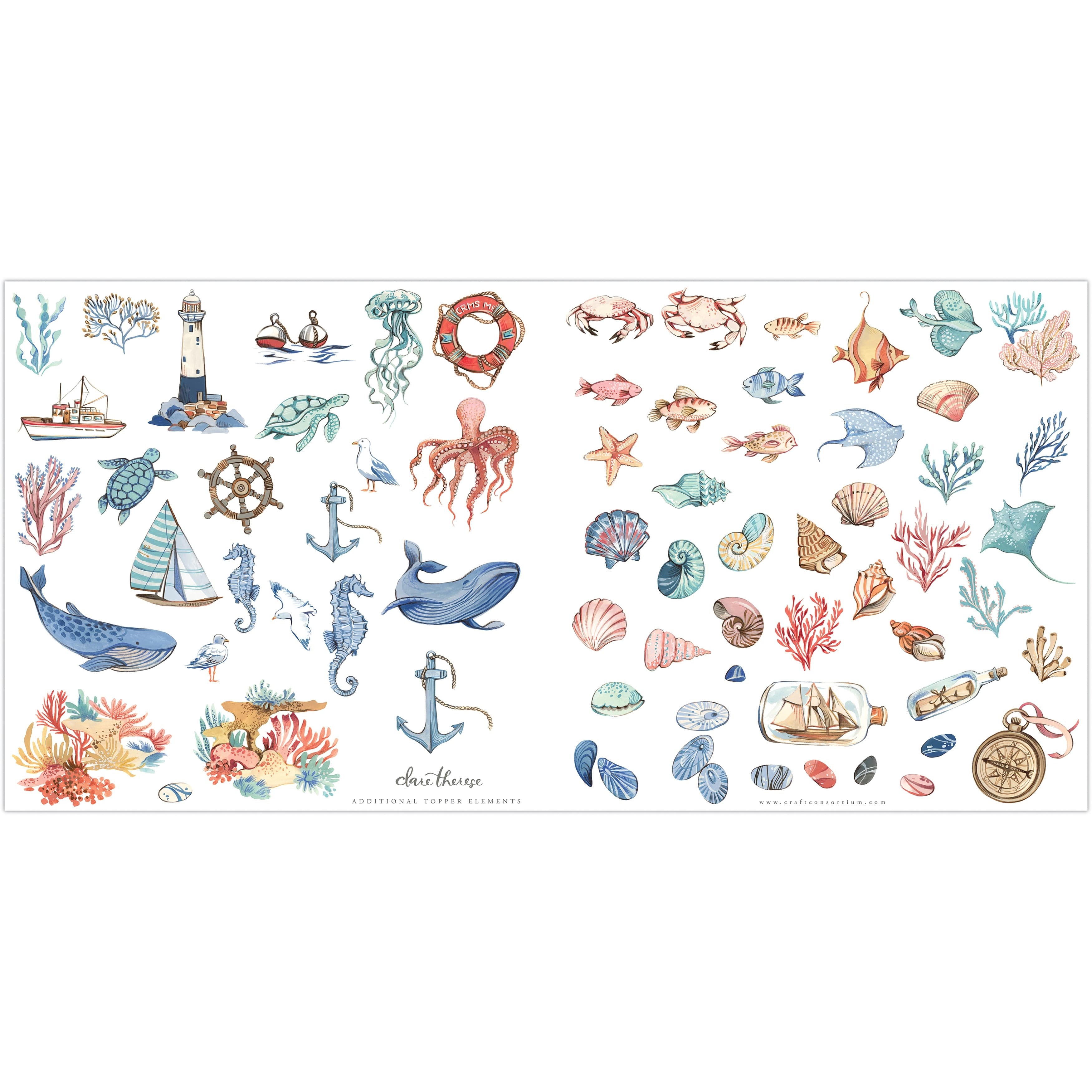 Craft Consortium Double-Sided Paper Pad 12&#x22; x 12&#x22; 40 ct. Ocean Tale