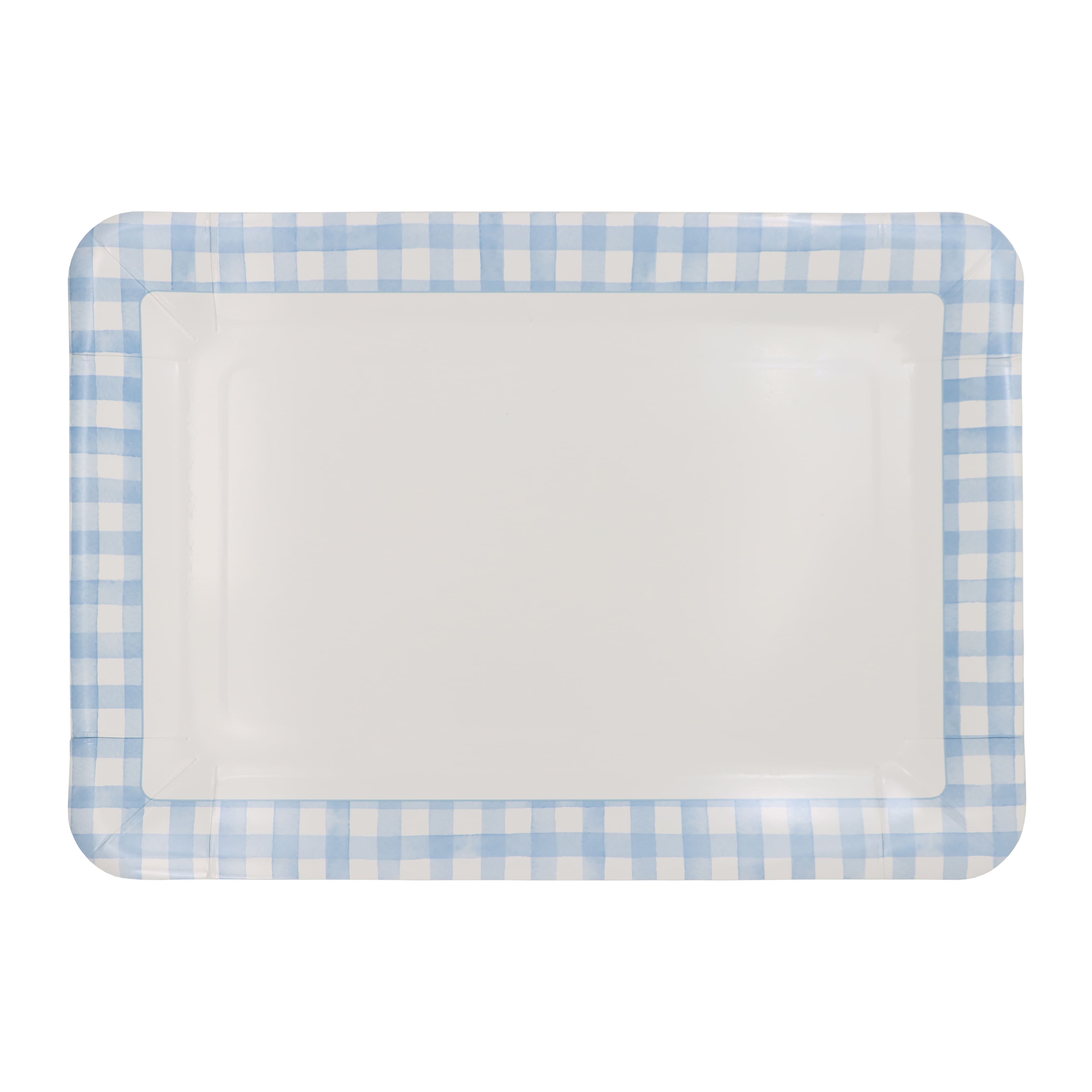 9" x 13" Blue & White Gingham Paper Trays, 2ct. by Celebrate It™