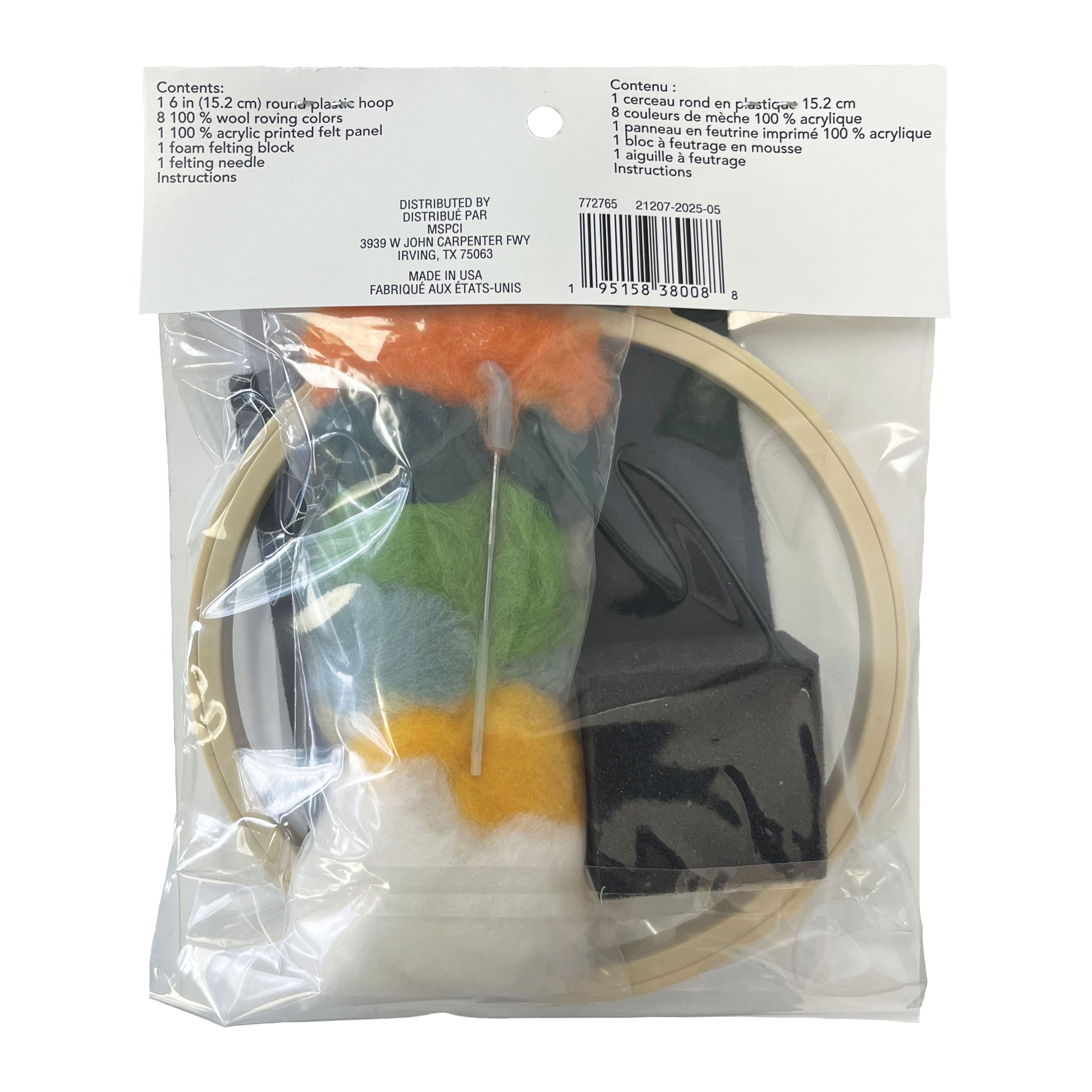 6&#x22; Daisy Needle Felting Kit with Hoop by Loops &#x26; Threads&#xAE;