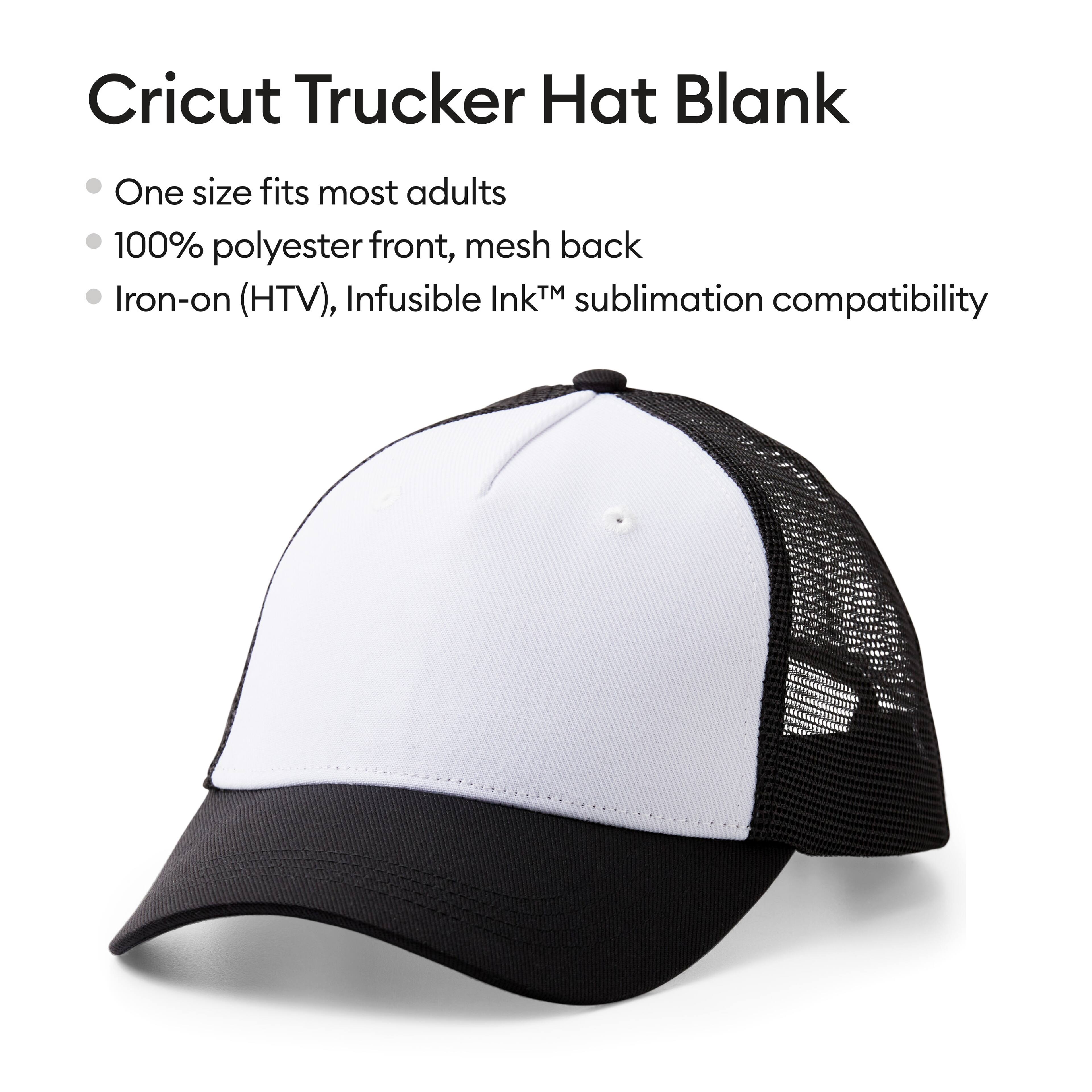 Cricut&#xAE; Black/White Trucker Hat Blank, 3ct.