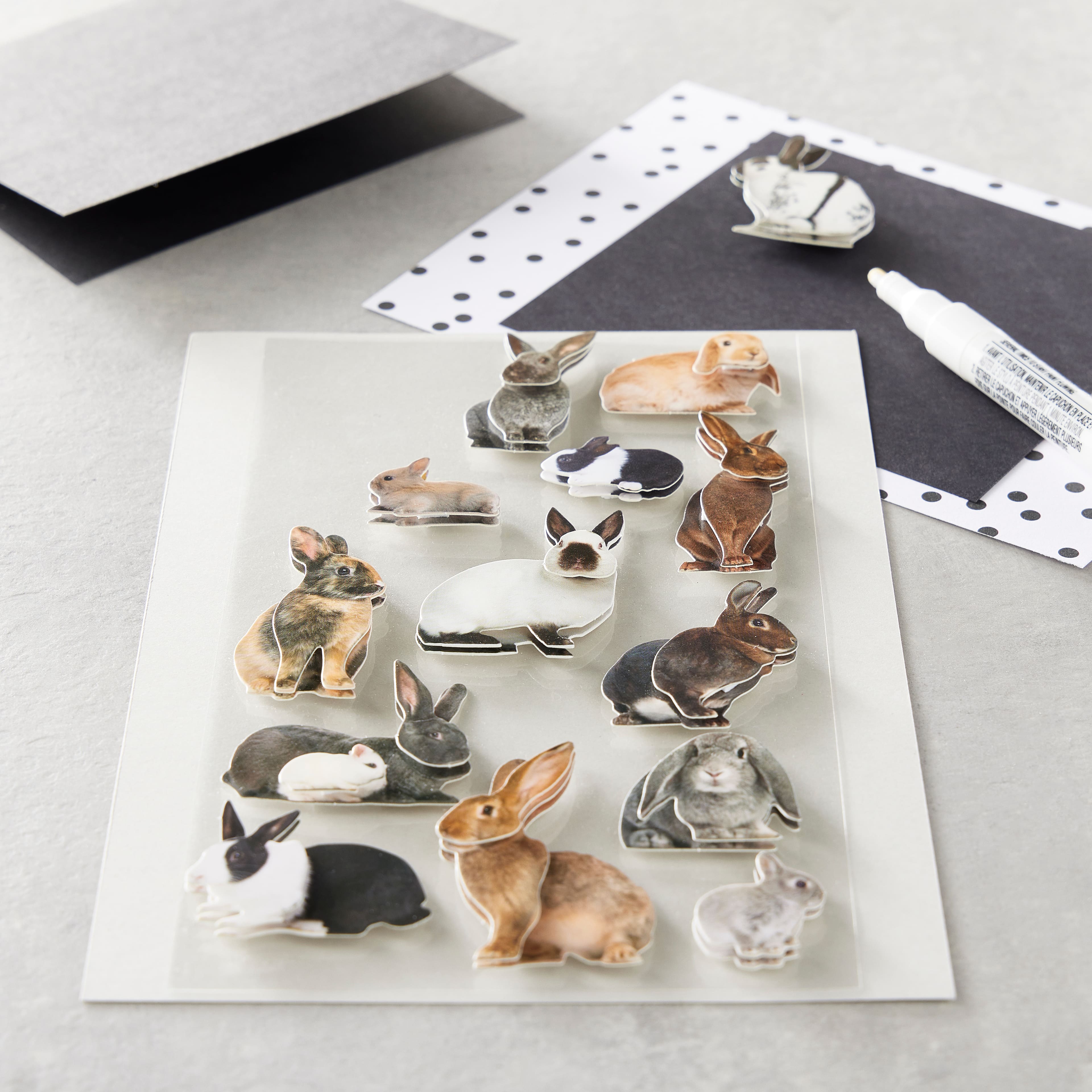 12 Pack: Rabbit Stickers by Recollections™