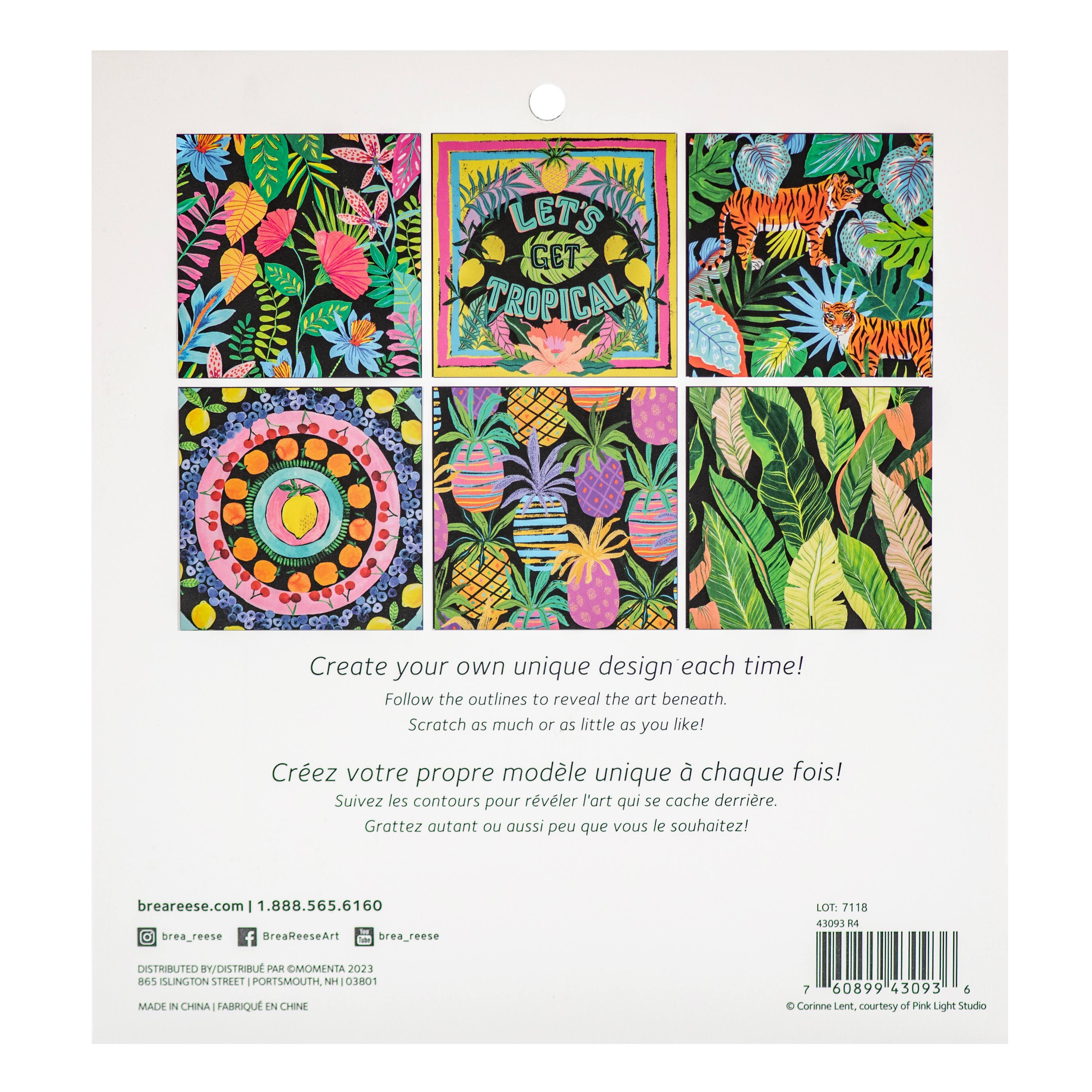 Brea Reese Floral Scratch Art Paper Pad - 1 Each