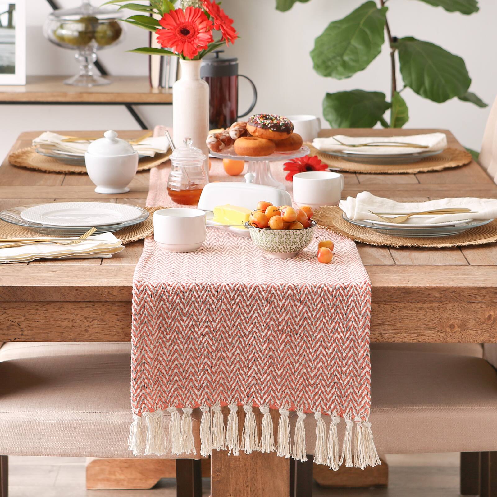 DII&#xAE; 72&#x22; Chevron Handloom Table Runner