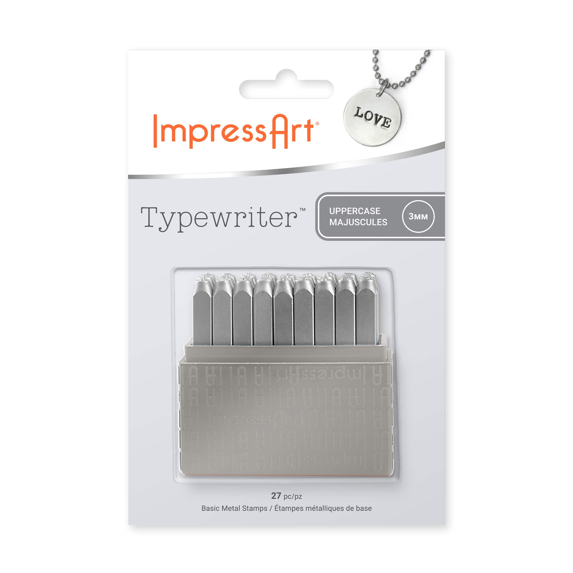 ImpressArt® Basic Uppercase Typewriter Letter Stamps, 3mm