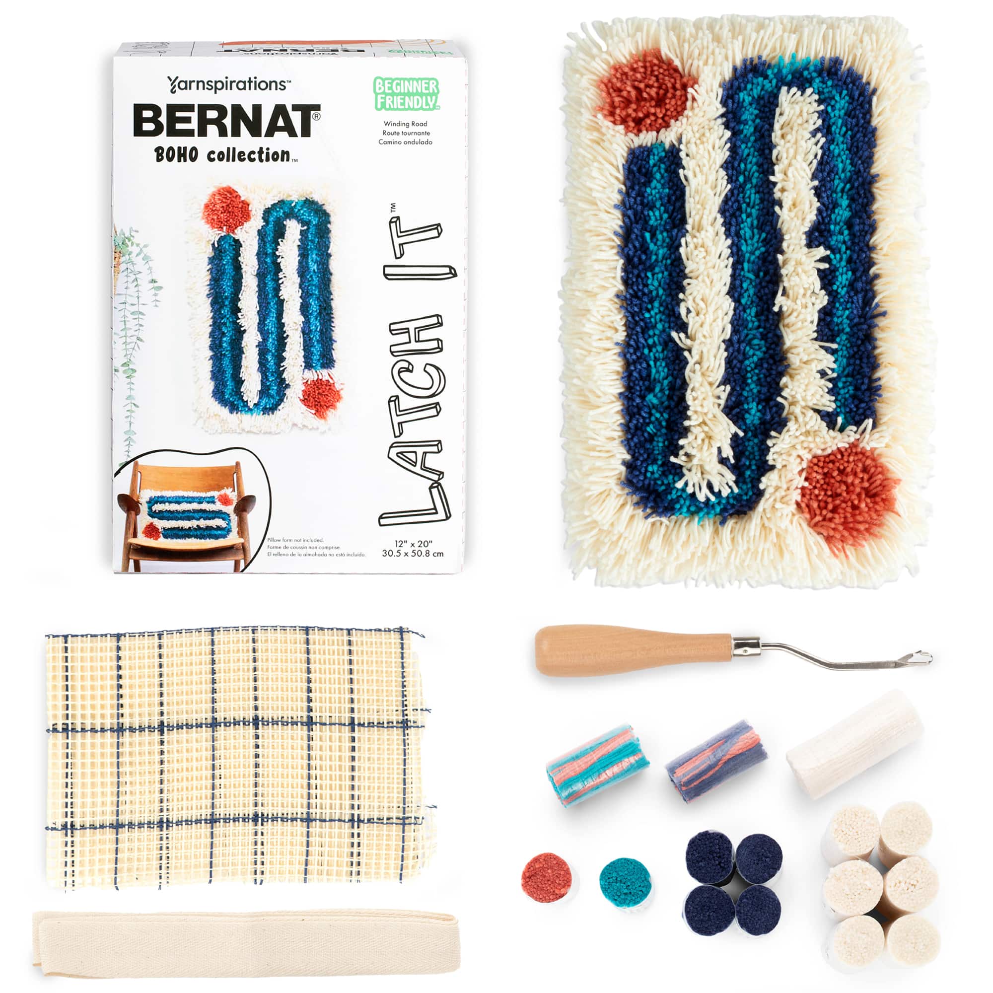 Bernat® Latch It™ Winding Road Boho Yarn Kit