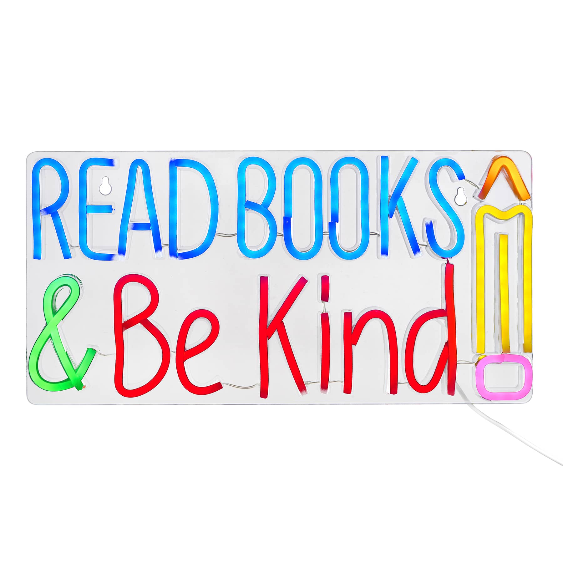 LED Neon Read Books &#x26; Be Kind Wall Sign by B2C&#x2122;