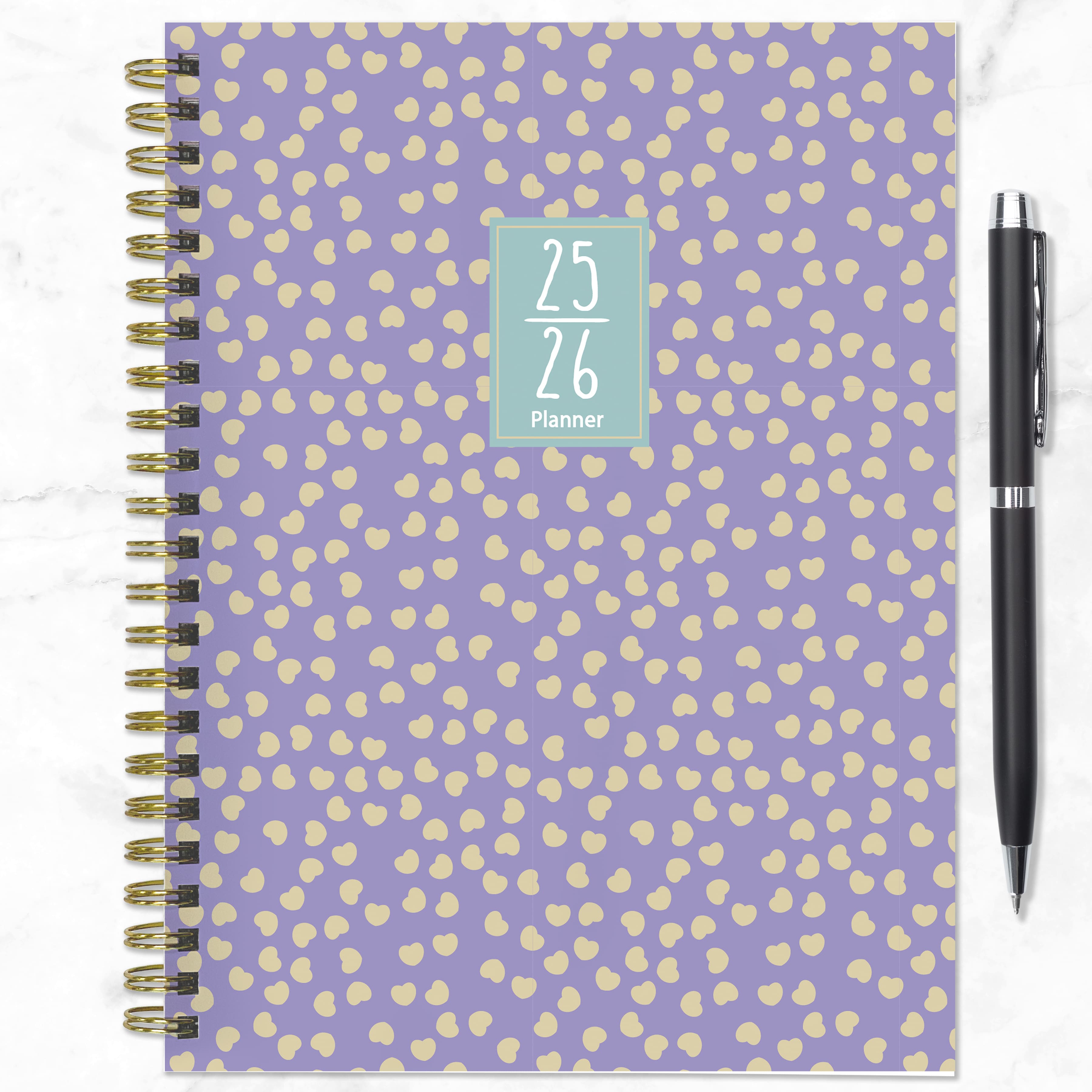TF Publishing 2025-2026 Purple Polka Medium Weekly/Monthly Planner