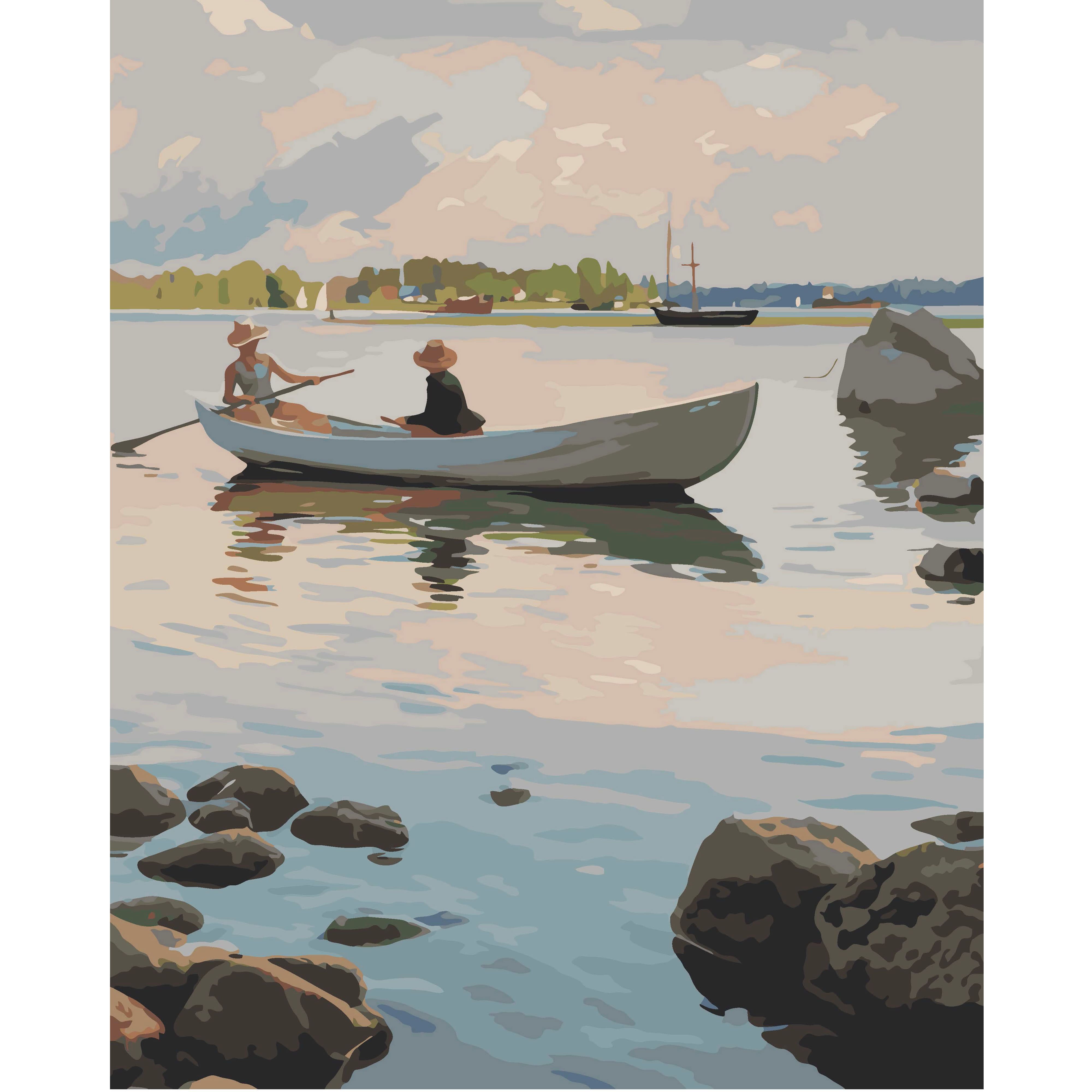 16" x 20" Rowing Boat Paint-by-Number Kit by Artist's Loft®
